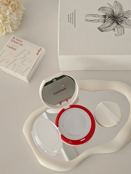 ビーベルベット セバムカットクッション/espoir/プレストパウダーを使ったクチコミ(1枚目)