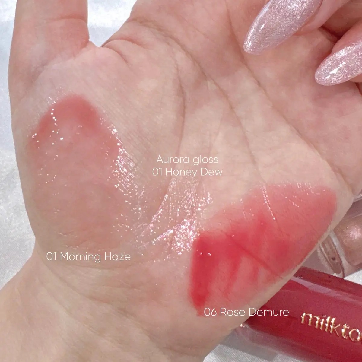 デューステインシアーリップグロス/Milk Touch/リップグロスを使ったクチコミ（2枚目）