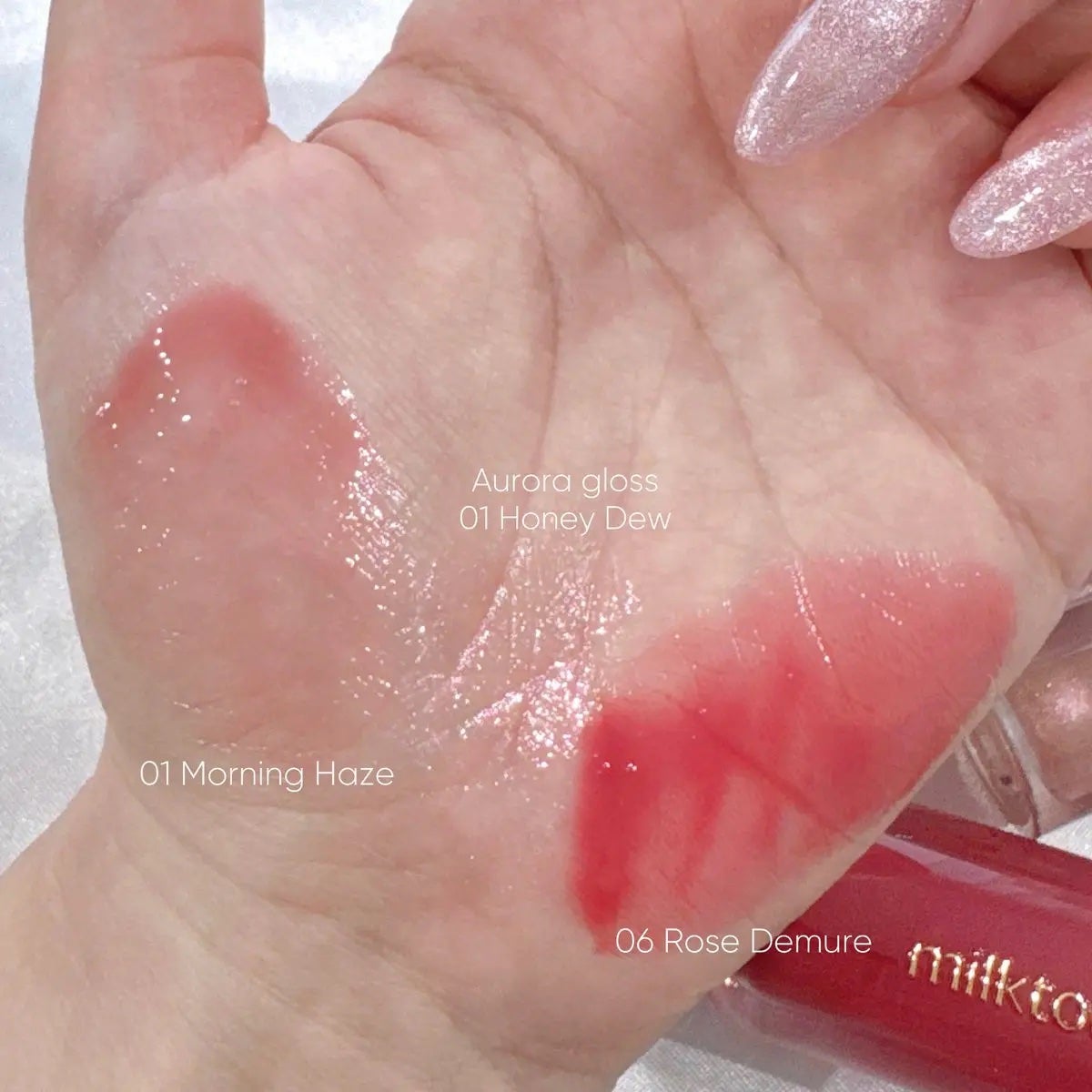 デューステインシアーリップグロス/Milk Touch/リップグロスを使ったクチコミ(2枚目)