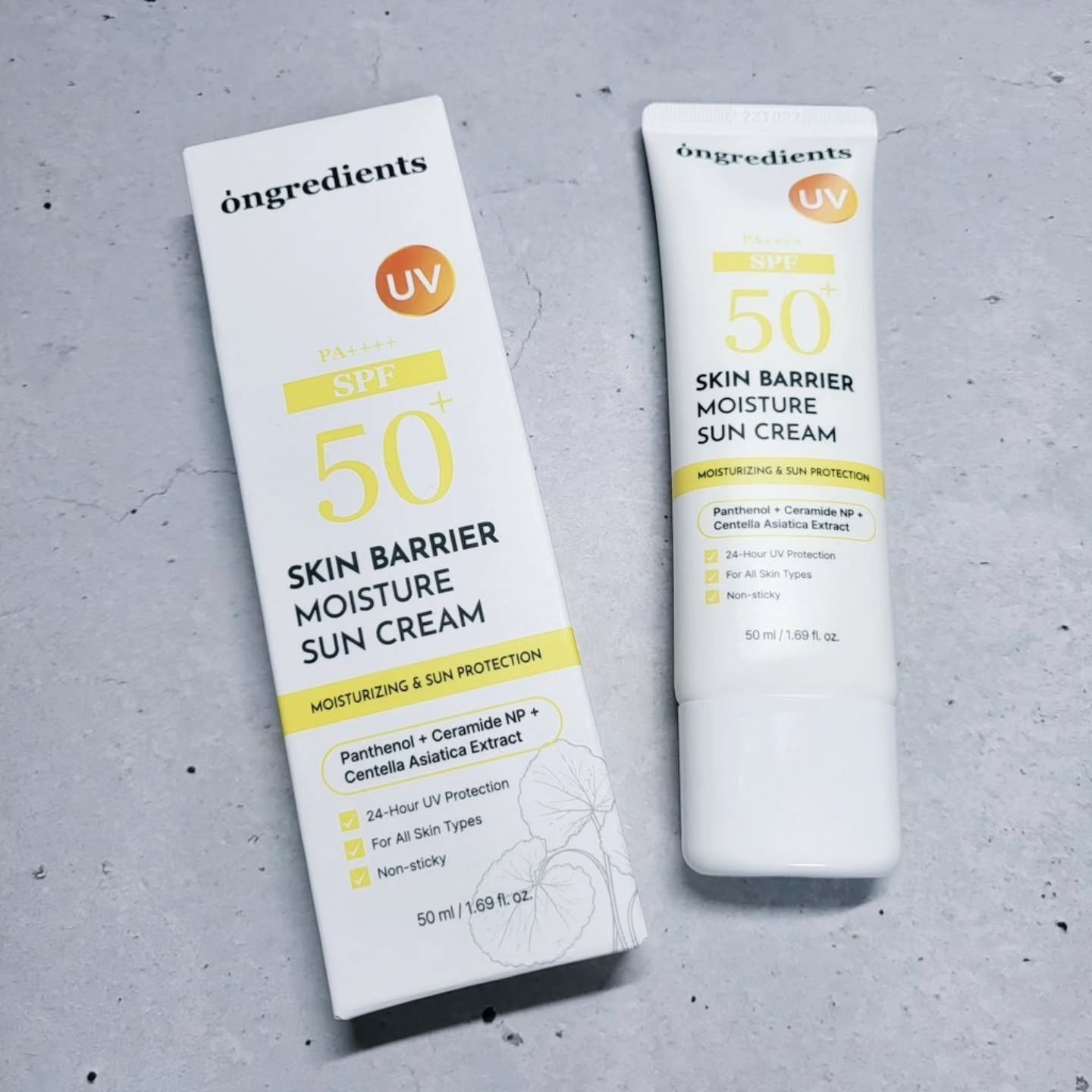 スキンバリアモイスチャーサンクリーム/Ongredients/日焼け止めクリームを使ったクチコミ（1枚目）