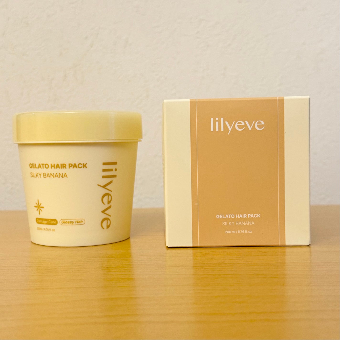 シルキーバナナジェラートヘアパック/リリーイブ/洗い流すヘアトリートメントを使ったクチコミ(1枚目)
