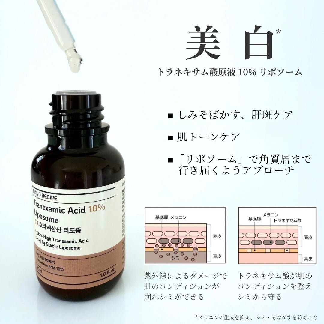 トラネキサム酸 10%/NANO RECIPE./美容液を使ったクチコミ(3枚目)