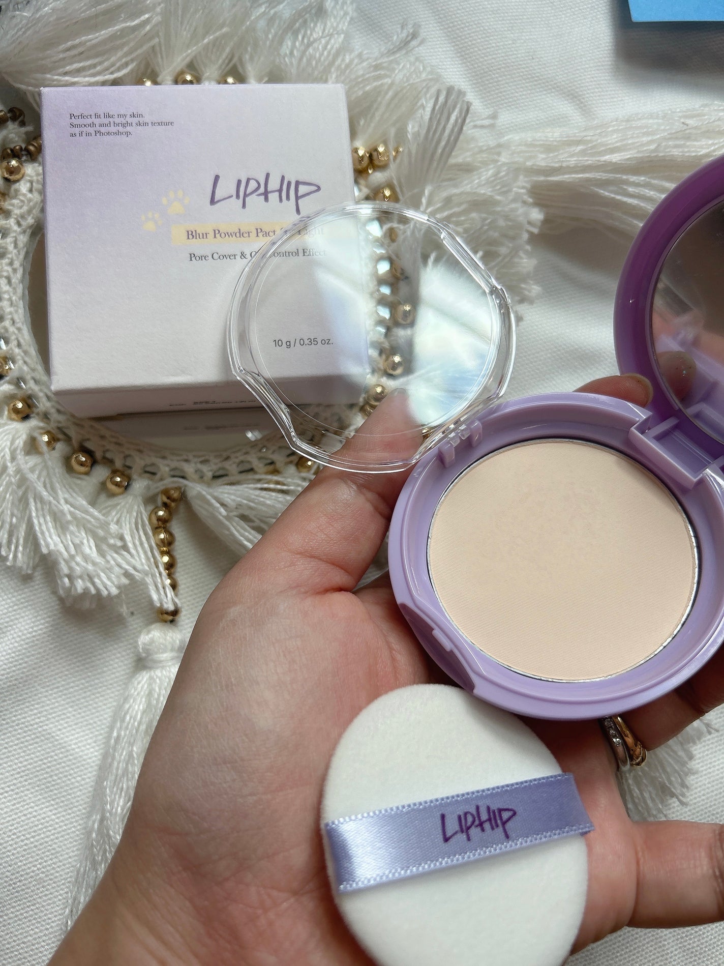 ブラーパウダーパクト/LIPHIP(リップヒップ)/プレストパウダーを使ったクチコミ(2枚目)