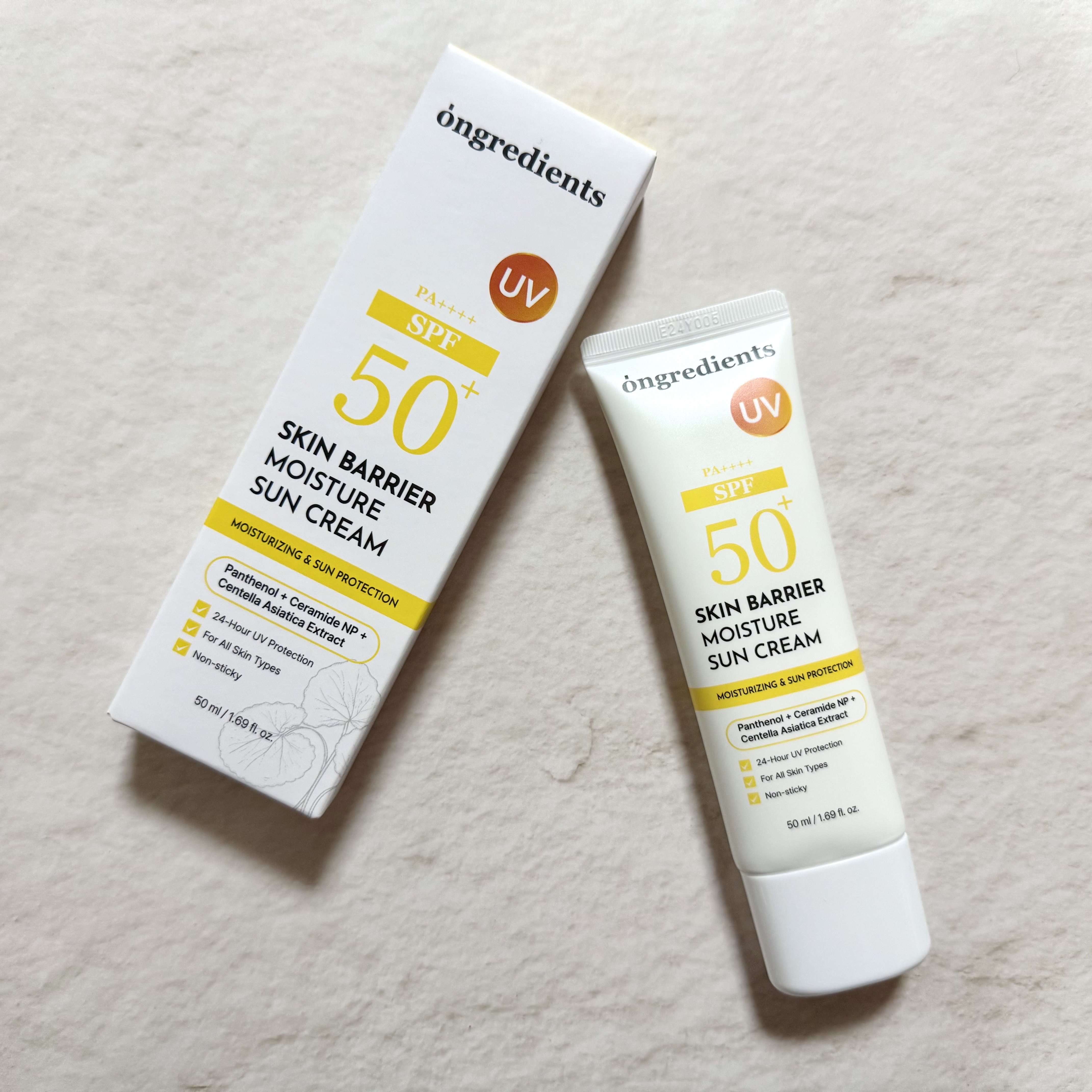 スキンバリアモイスチャーサンクリーム/Ongredients/日焼け止めクリームを使ったクチコミ（1枚目）