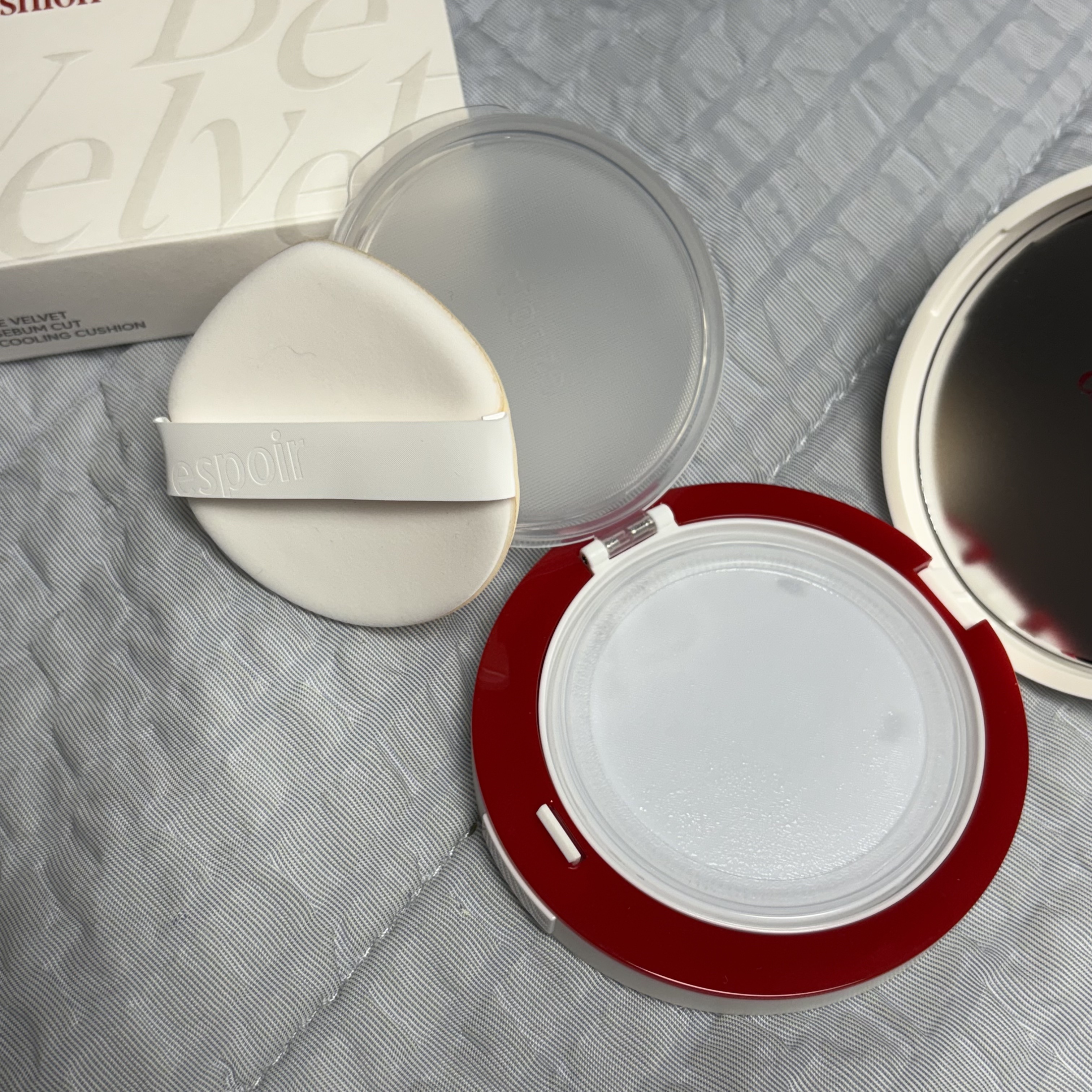 ビーベルベット セバムカットクッション/espoir/プレストパウダーを使ったクチコミ（2枚目）