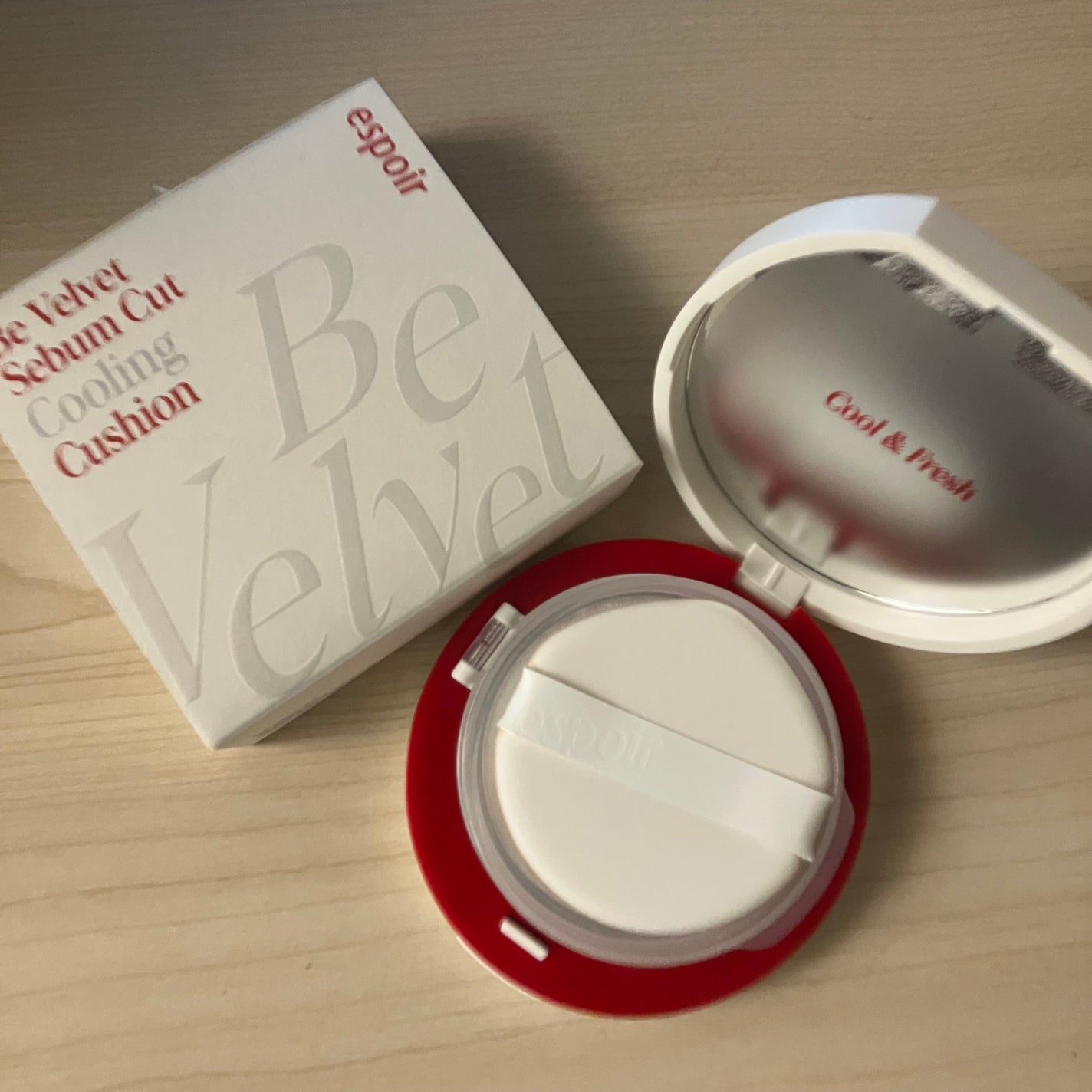 ビーベルベット セバムカットクッション/espoir/プレストパウダーを使ったクチコミ(2枚目)