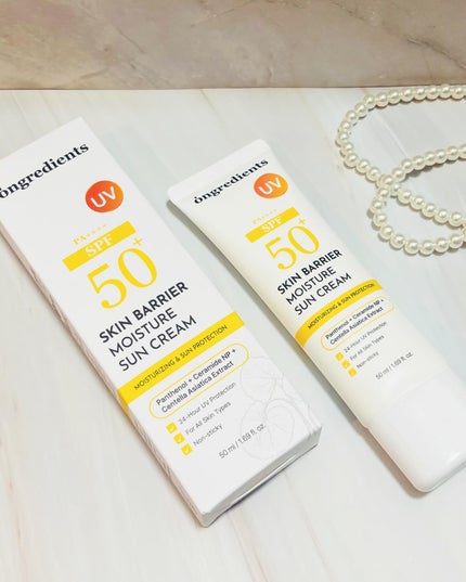 スキンバリアモイスチャーサンクリーム/Ongredients/日焼け止めクリームを使ったクチコミ(4枚目)