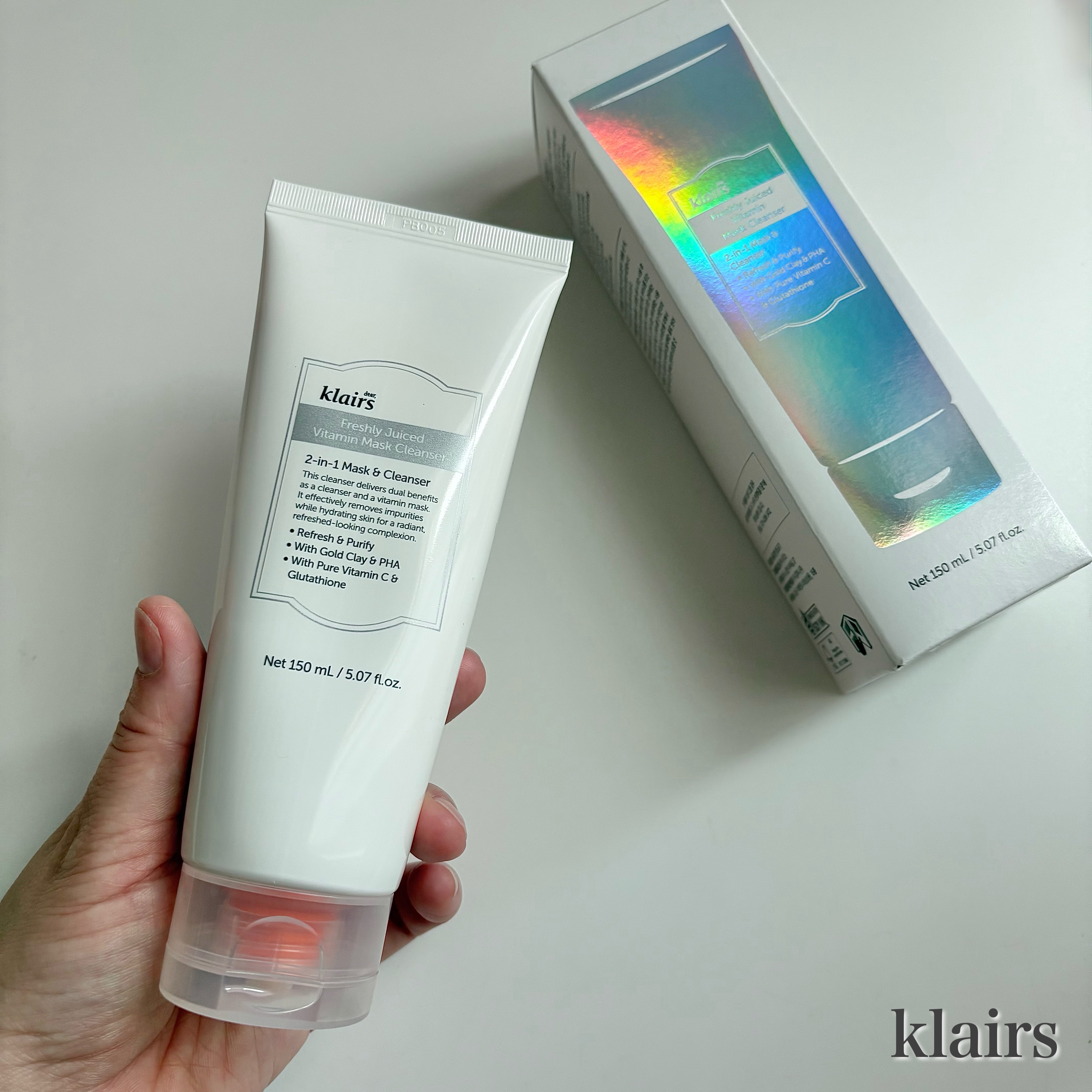 .
klairs
ヒアルビタグルパッククレンザー

#PR
------------------------

【POINT】
☑︎klairsのビタミンラインから今年発売された洗顔だけでなく、パックまでできる多機能クレンザー
