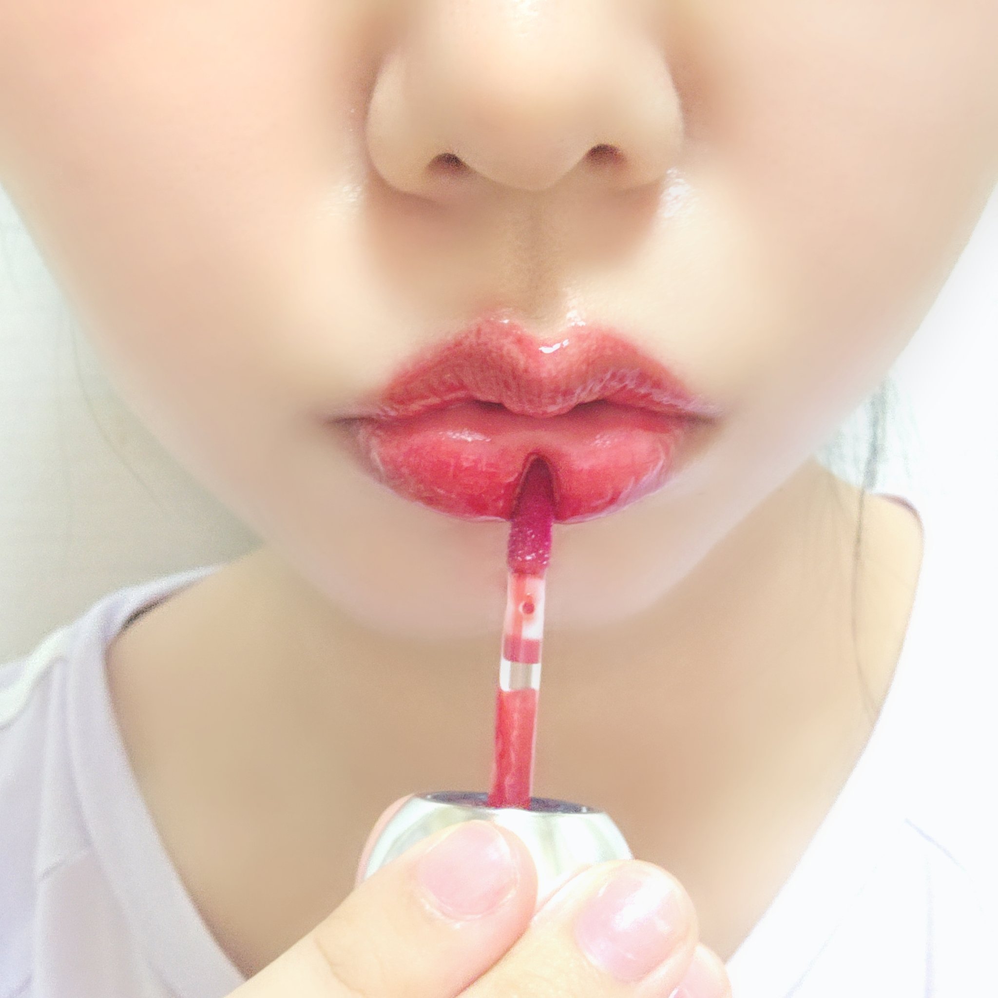 デュー ドロップ ティント 207 フレイム/Coralhaze/リップティントを使ったクチコミ（3枚目）