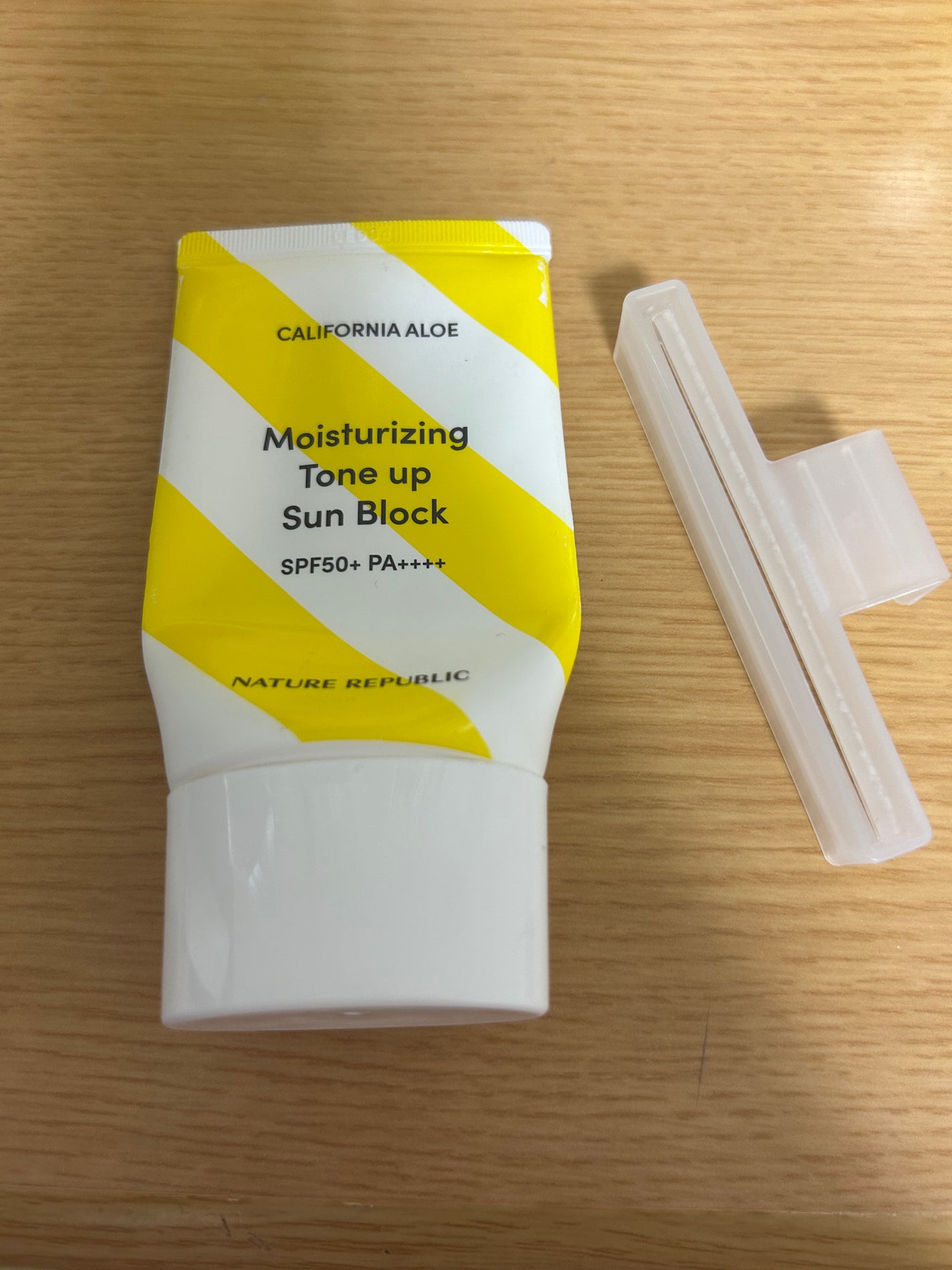 カリフォルニアアロエ水分トーンアップ日焼け止め/ネイチャーリパブリック/日焼け止めクリームを使ったクチコミ(1枚目)