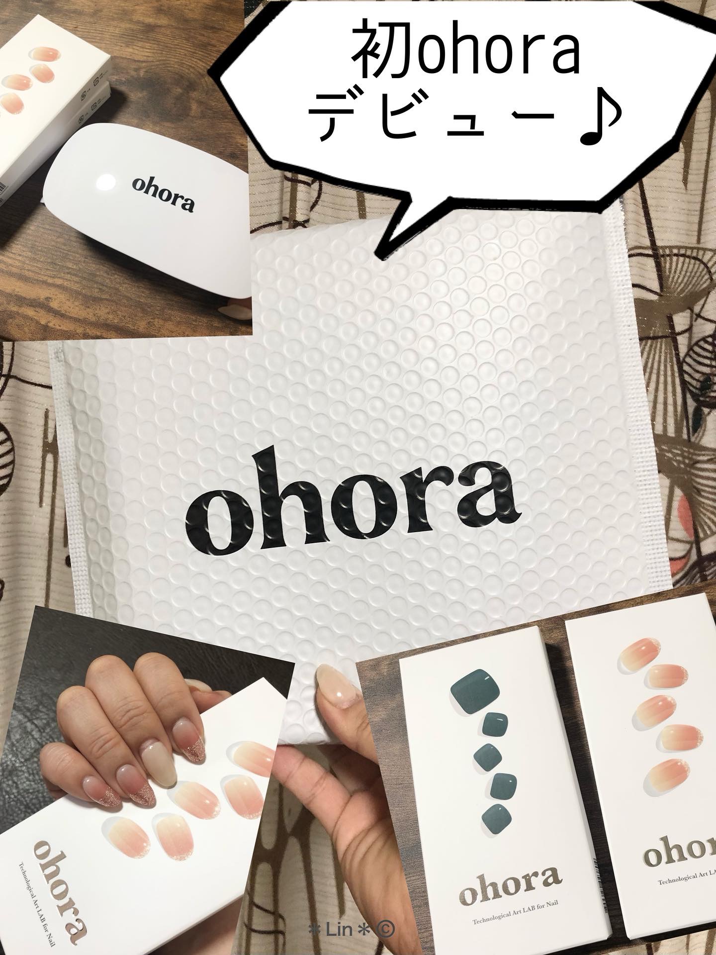 セミキュアジェルネイル（ハンド）/ohora/ネイルシールを使ったクチコミ（1枚目）