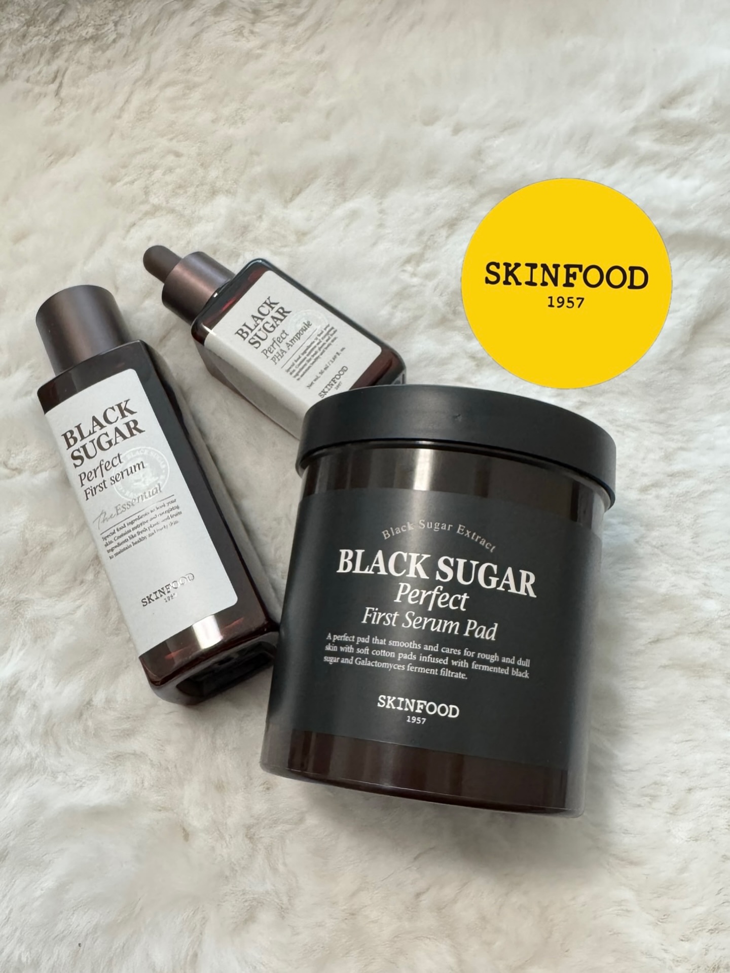 ブラックシュガーパーフェクト ファーストセラム パッド /SKINFOOD/トナーパッドを使ったクチコミ（1枚目）
