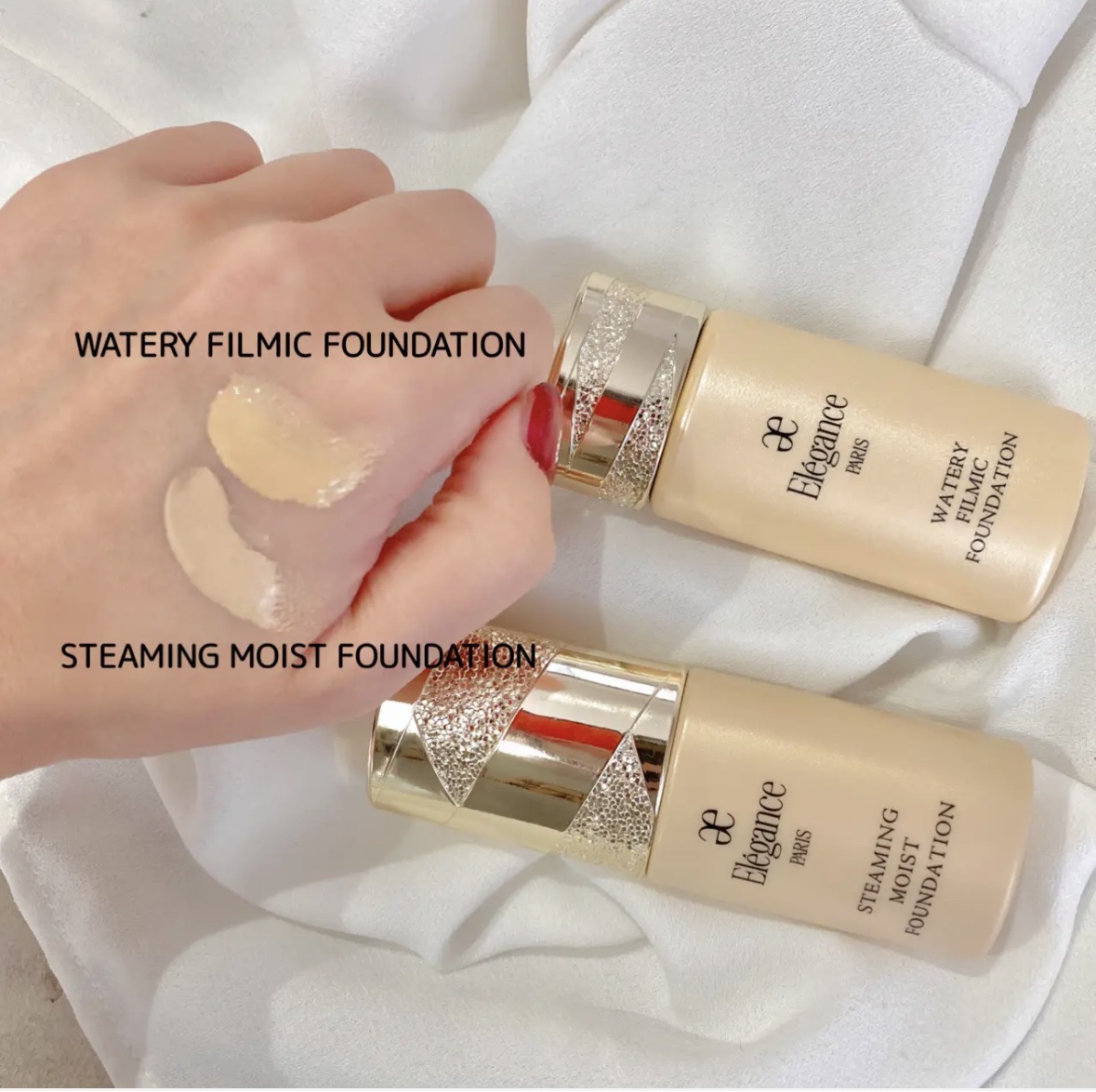 スティーミング モイスト ファンデーション/Elégance/リキッドファンデーションを使ったクチコミ（2枚目）