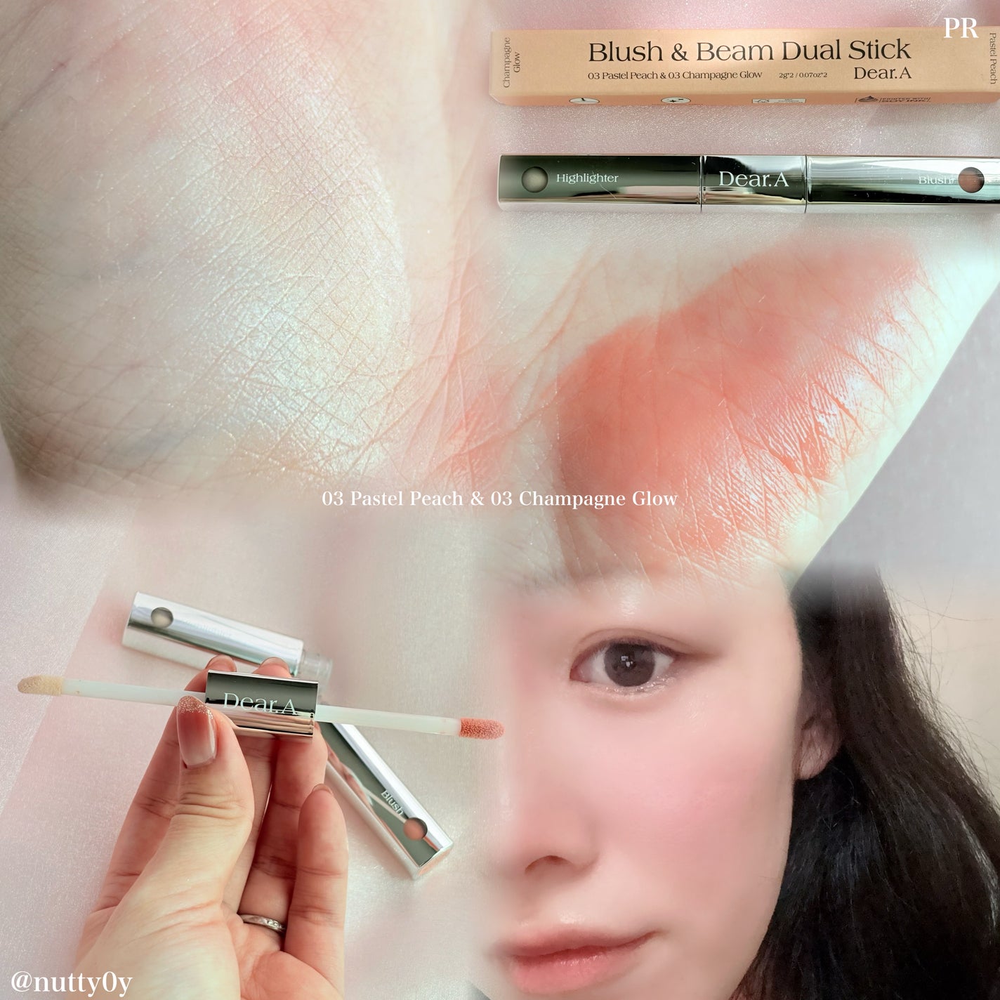 ブラッシュ&ビームデュアルスティック/Dear.A/リキッドチークを使ったクチコミ(4枚目)