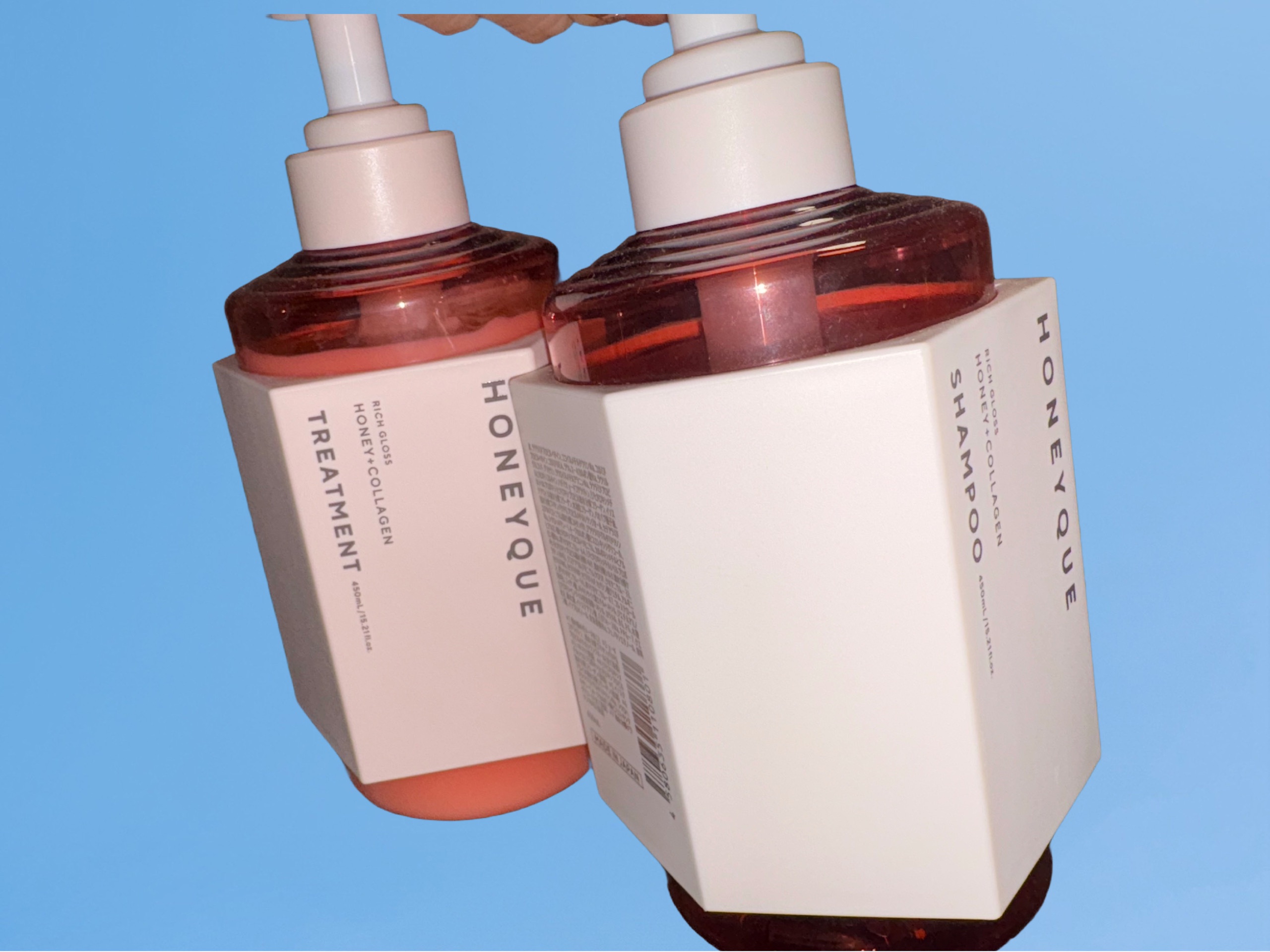 ハニーク リッチグロス シャンプー シャイニー／ヘアトリートメント シャイニーのクチコミ「
ハイダメージさんは特におすすめなハニークのシャンプー&トリートメント🧴💗

泡立ちが良くても.....」（1枚目）