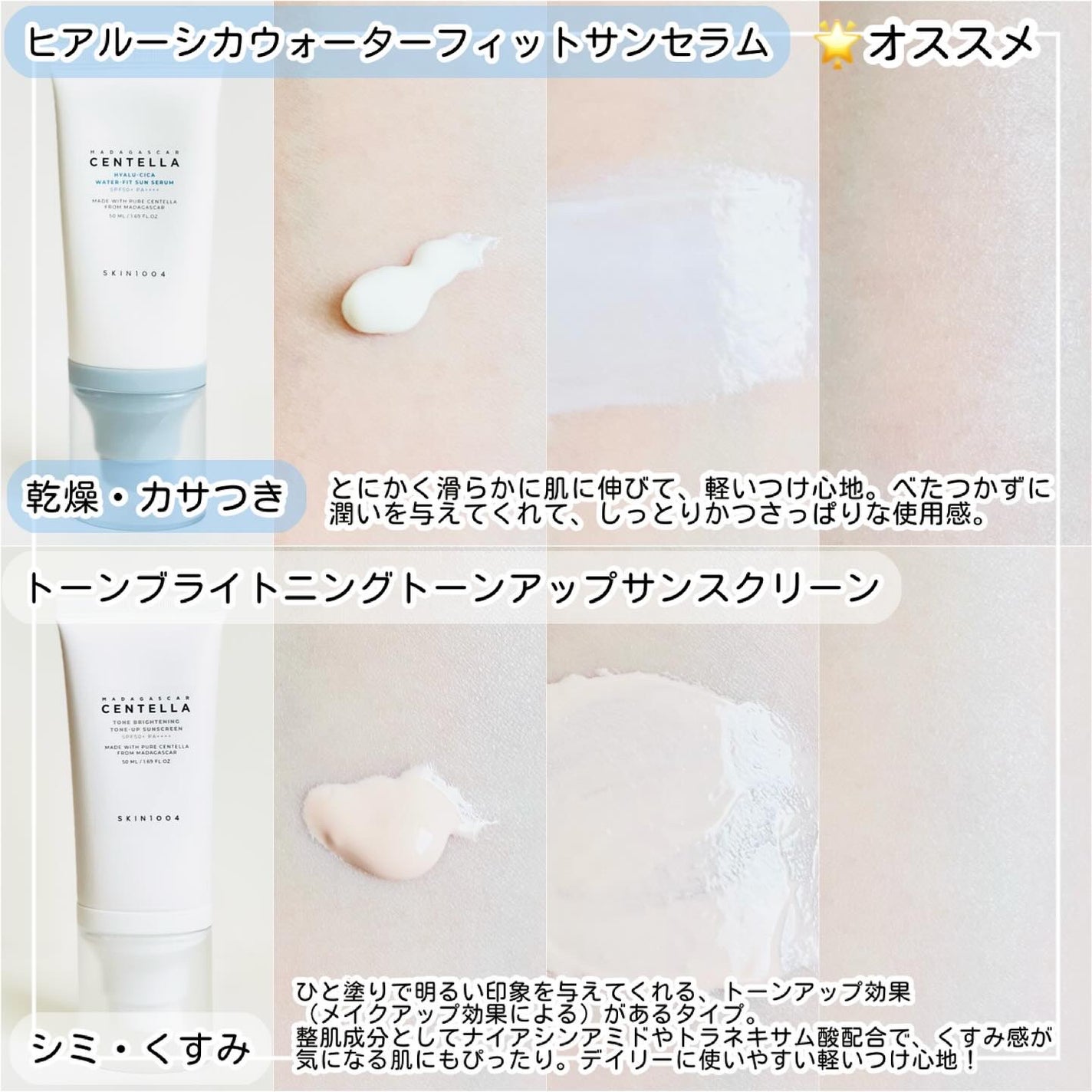 センテラ エアフィット サンクリーム プラス /SKIN1004/日焼け止めクリームを使ったクチコミ(2枚目)