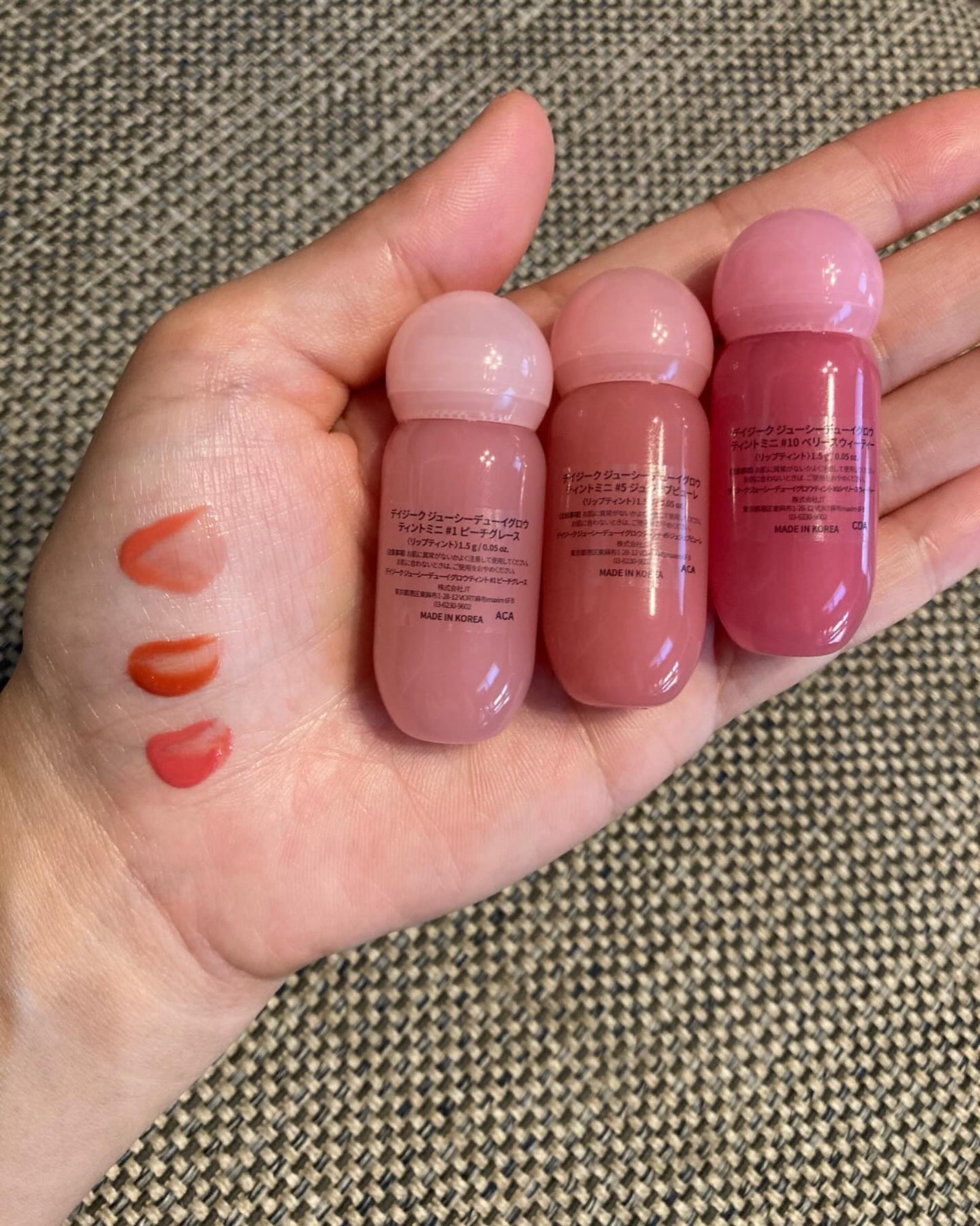 ジューシーデューイグロウティント/dasique/リップティントを使ったクチコミ(3枚目)