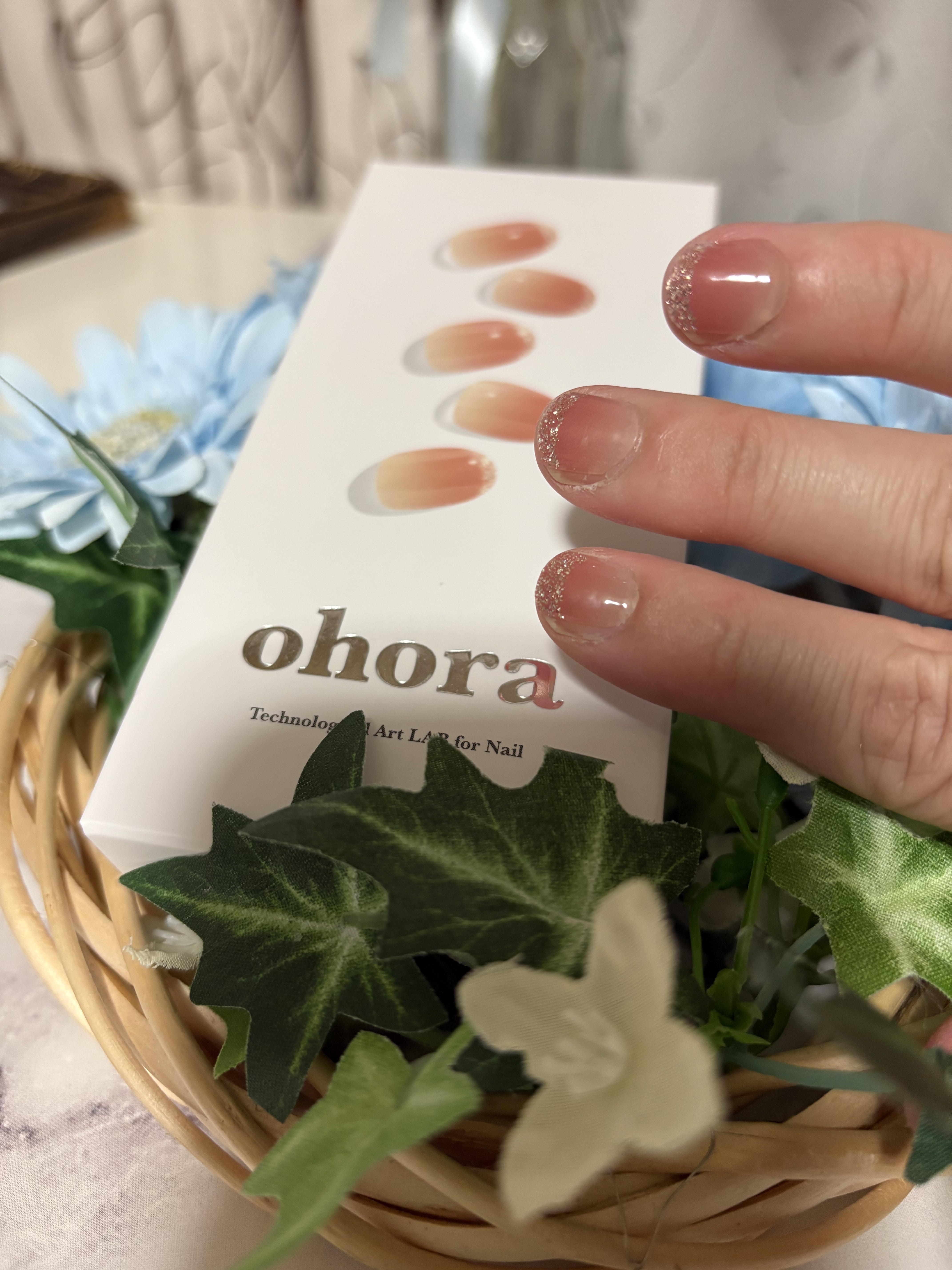 セミキュアジェルネイル（ハンド）/ohora/ネイルシールを使ったクチコミ（3枚目）