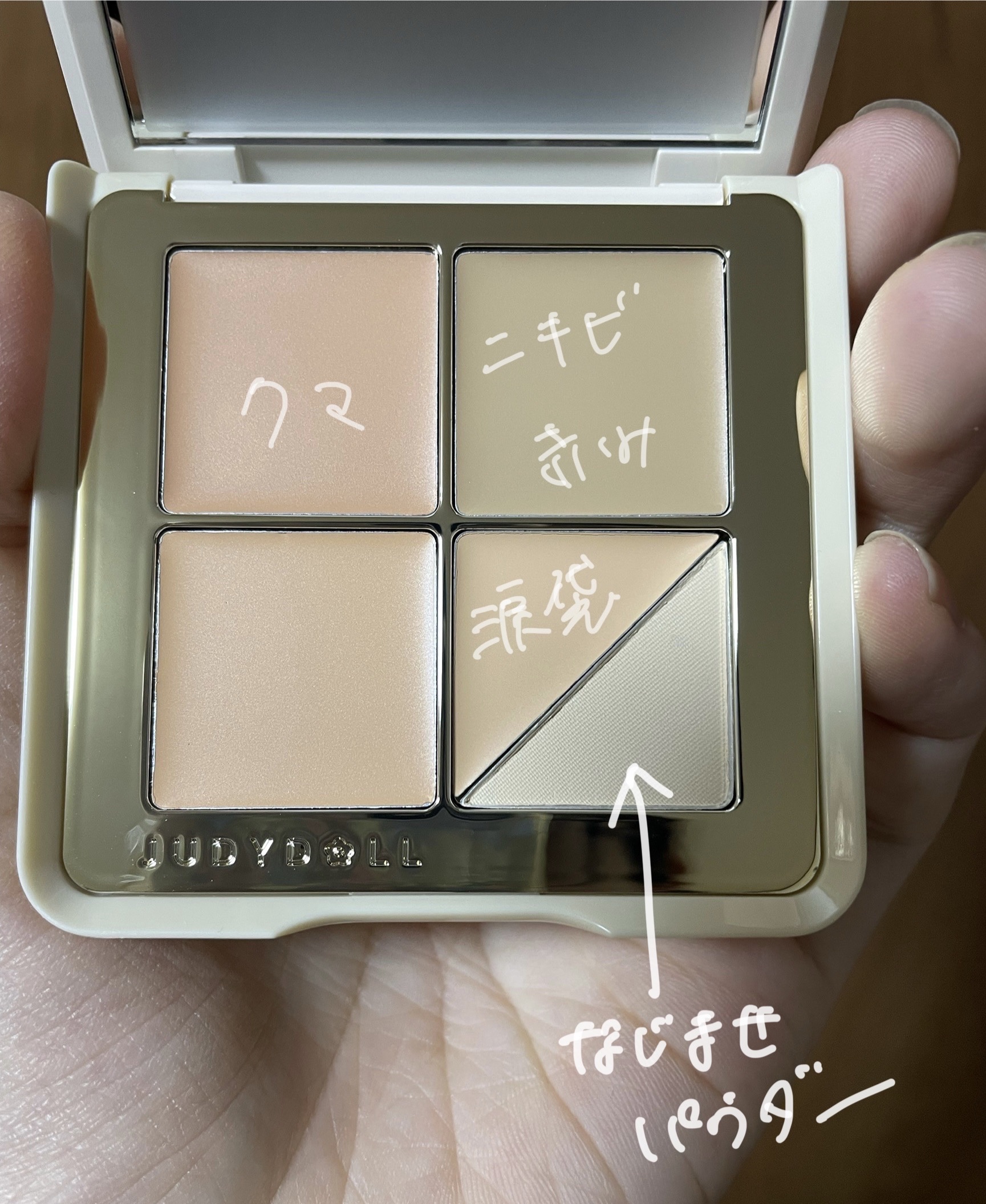 クラウドタッチコンシーラーパレット/JUDYDOLL/パレットコンシーラーを使ったクチコミ（2枚目）