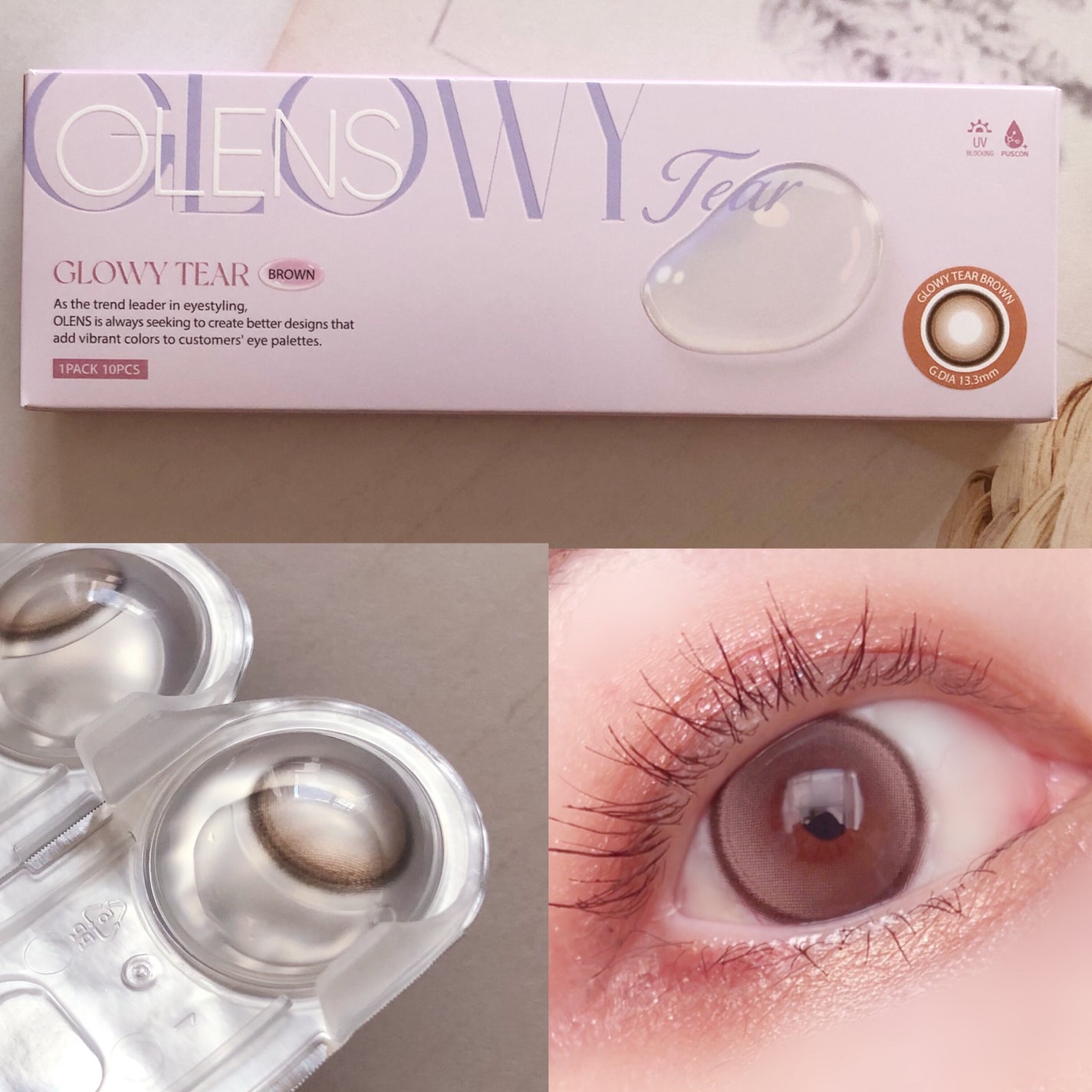 Glowy 1day/OLENS/ワンデー(1DAY)カラコンを使ったクチコミ(3枚目)