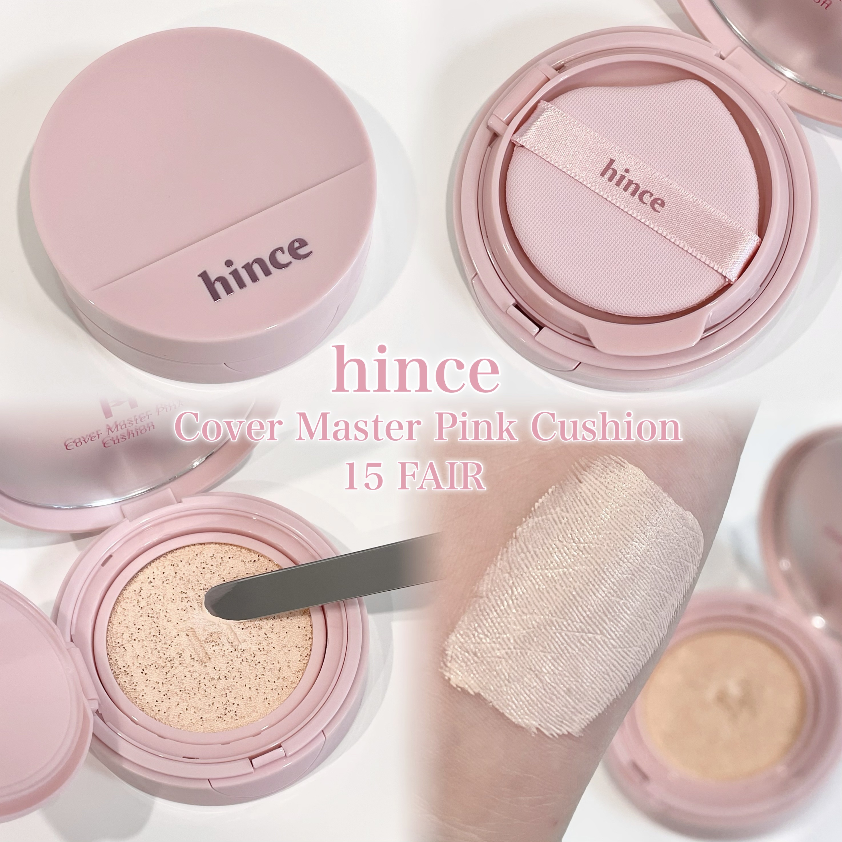カバーマスターピンククッション 15 フェア/hince/クッションファンデーションを使ったクチコミ（1枚目）