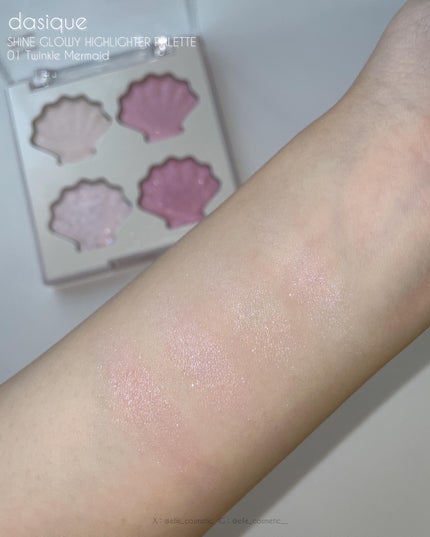 シャイングロイハイライターパレット/dasique/クリームハイライトを使ったクチコミ(3枚目)