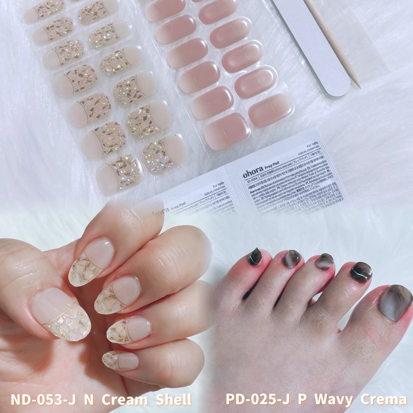 セミキュアジェルネイル（ハンド）/ohora/ネイルシールを使ったクチコミ（3枚目）