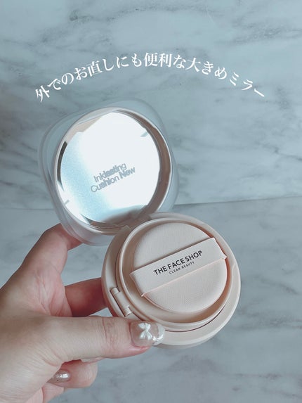 インクラスティングクッションファンデーション/THE FACE SHOP/クッションファンデーションを使ったクチコミ(4枚目)