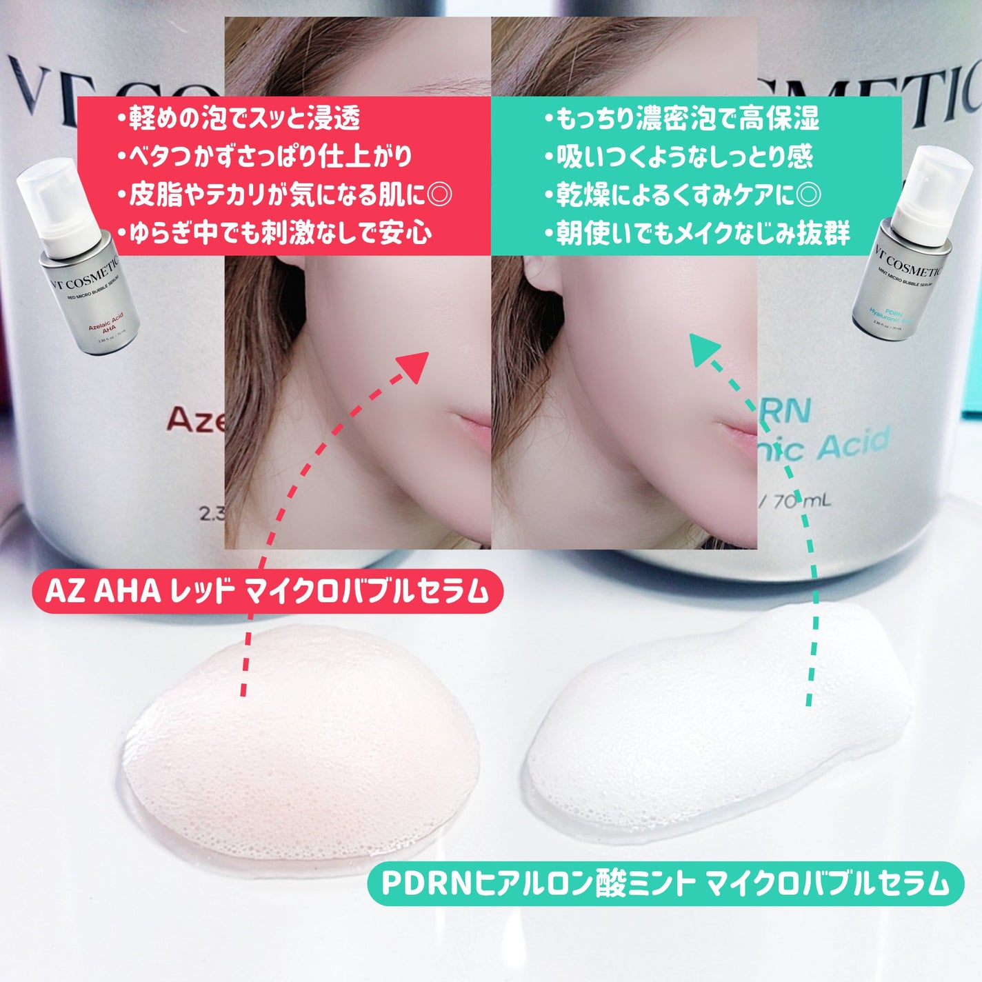 PDRN ヒアルロン酸 ミントマイクロバブルセラム/VT/美容液を使ったクチコミ(3枚目)