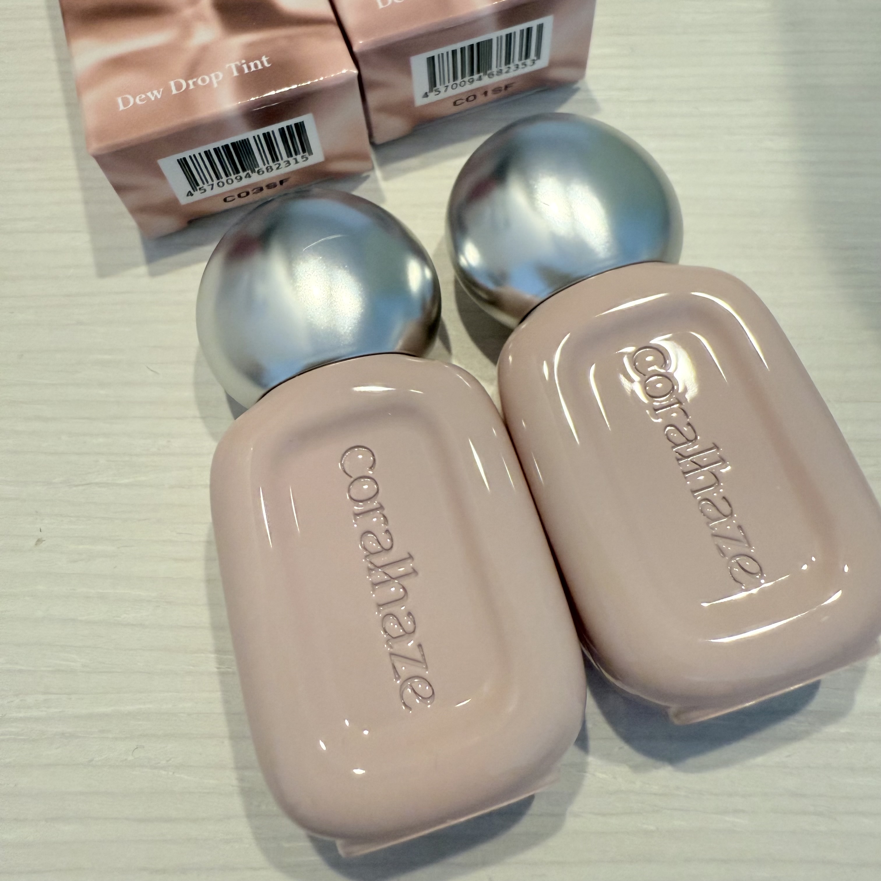 デュー ドロップ ティント 205 ハニーデュー/Coralhaze/リップティントを使ったクチコミ（1枚目）