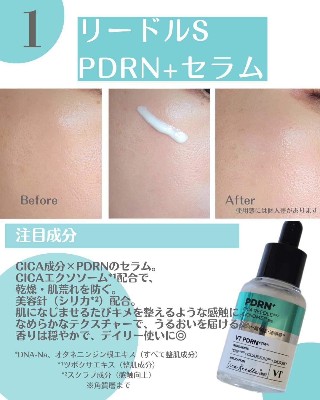 リードルS PDRN+ セラム/VT/美容液を使ったクチコミ（3枚目）