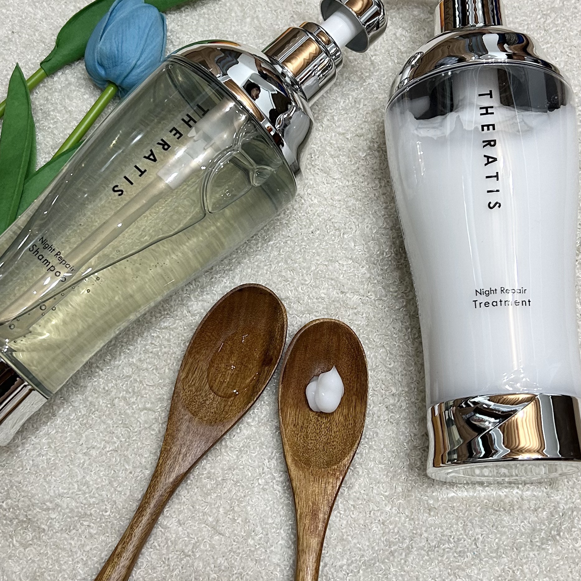 ナイトリペア シャンプー/ヘアトリートメント/THERATIS/シャンプー・コンディショナーを使ったクチコミ（2枚目）