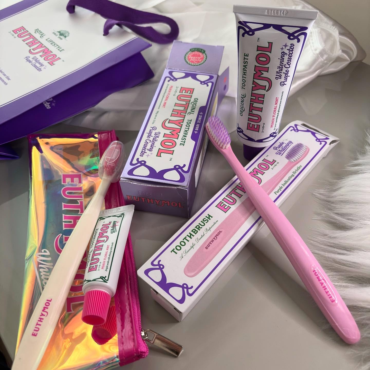 ホワイトパープル歯みがき ピーチフローラルミントの香り/EUTHYMOL/歯磨き粉を使ったクチコミ（2枚目）