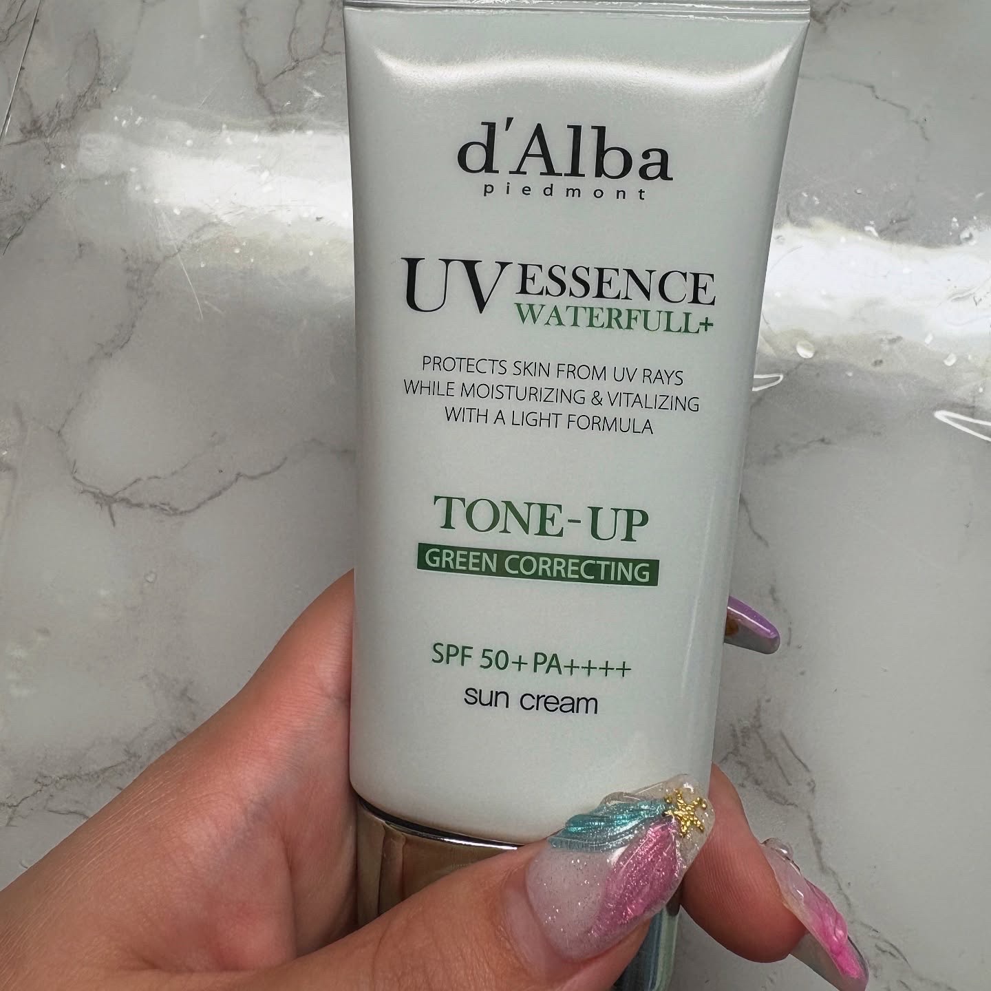 クリーンティーツリーリポソームトーンアップサンクリーム（グリーン）/ダルバ/日焼け止めクリームを使ったクチコミ（2枚目）