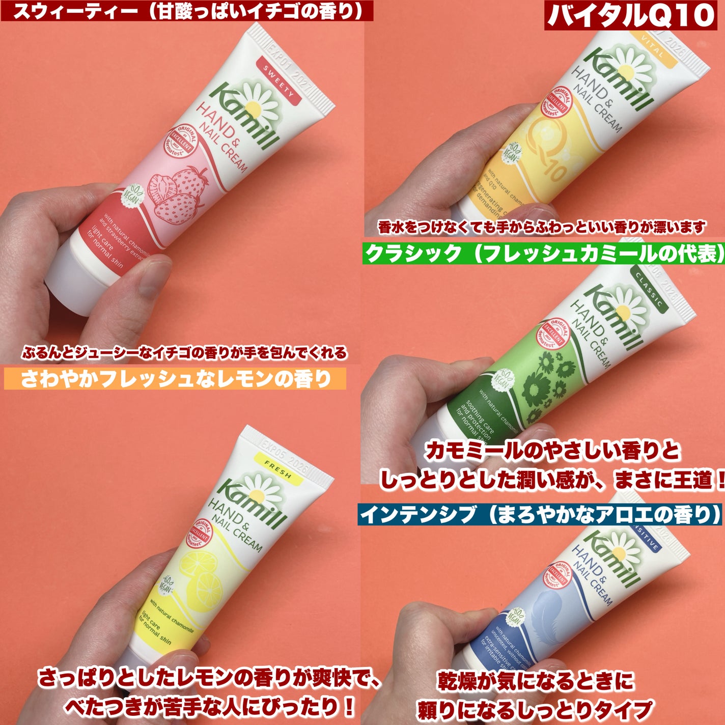 ハンド&ネイルクリームミニ 企画セット30ml*5/カミール/その他キットセットを使ったクチコミ(2枚目)