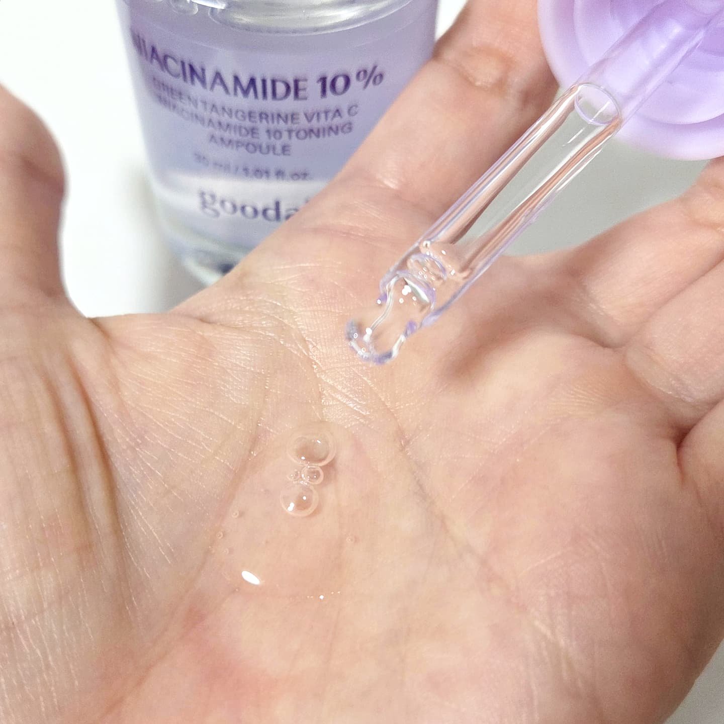 グリーンタンジェリンナイアシンアミド10ブレミッシュアンプル/goodal/美容液を使ったクチコミ（3枚目）