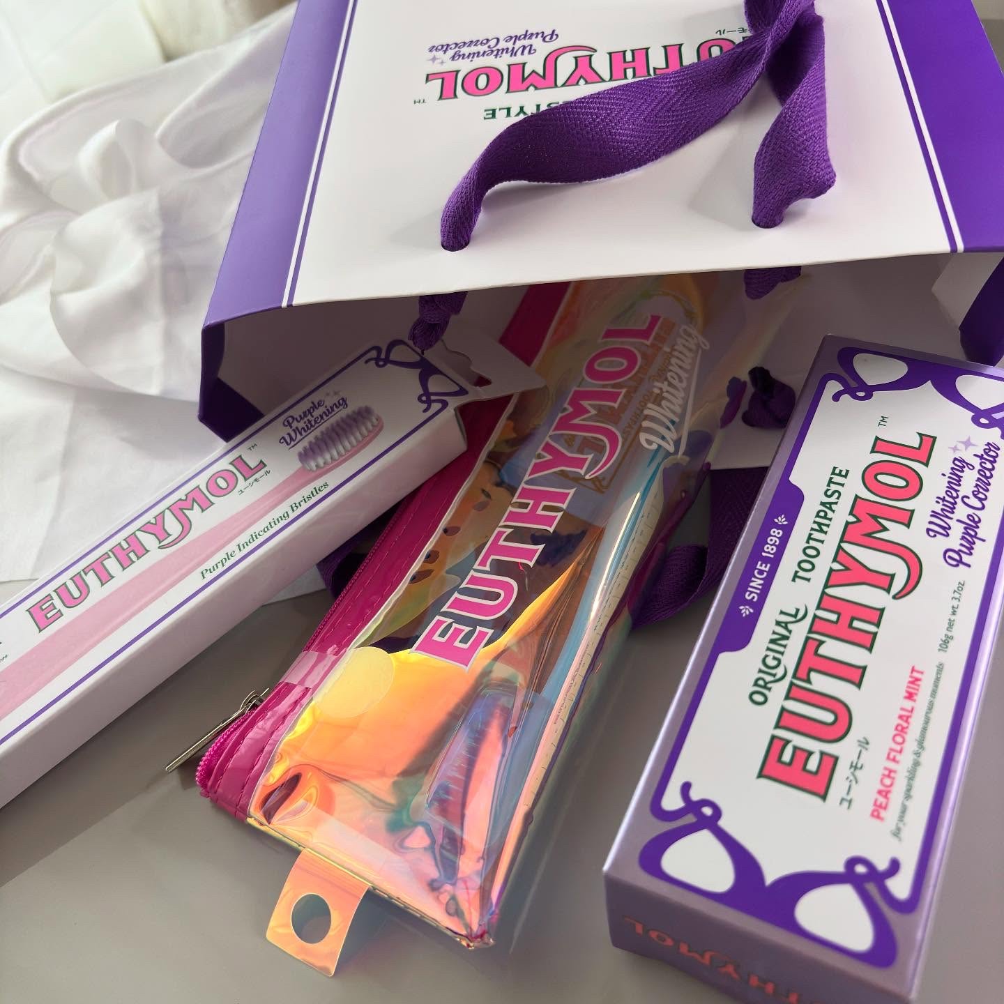 ホワイトパープル歯みがき ピーチフローラルミントの香り/EUTHYMOL/歯磨き粉を使ったクチコミ（1枚目）