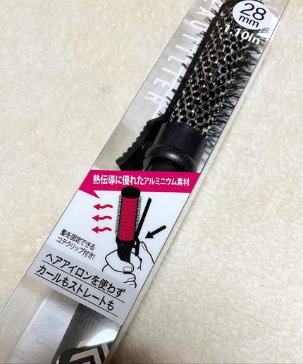 クリップ熱伝導ヘアブラシ/DAISO/ヘアブラシを使ったクチコミ(4枚目)
