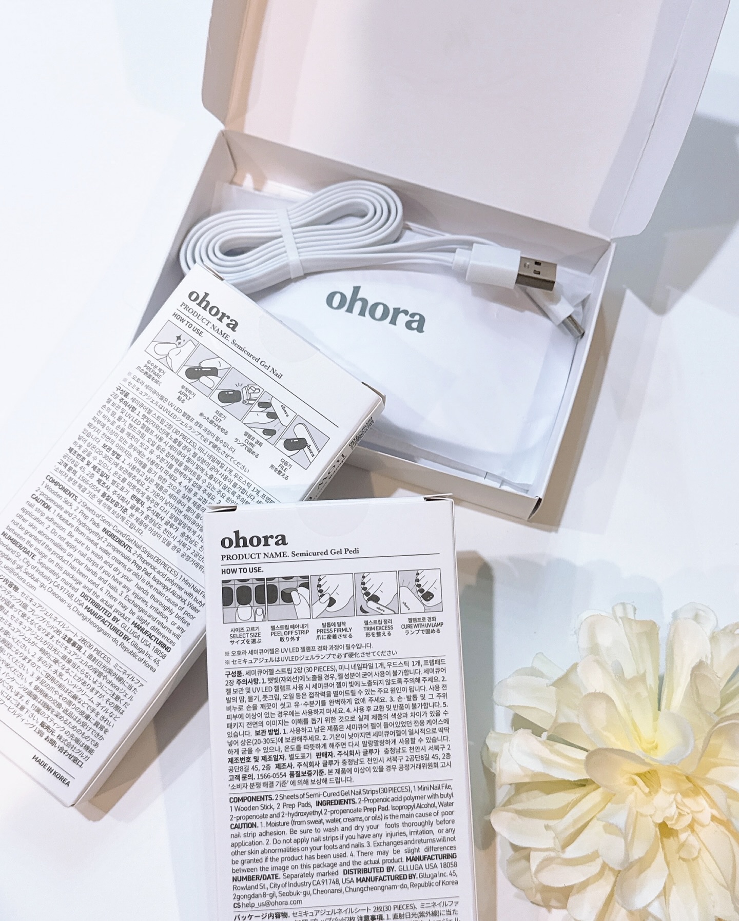 セミキュアジェルネイル(ペディキュア)/ohora/ネイルシールを使ったクチコミ（2枚目）