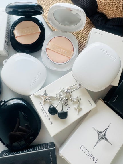 プベルグロウクッション ミニ/EITHER&/クッションファンデーションを使ったクチコミ(1枚目)