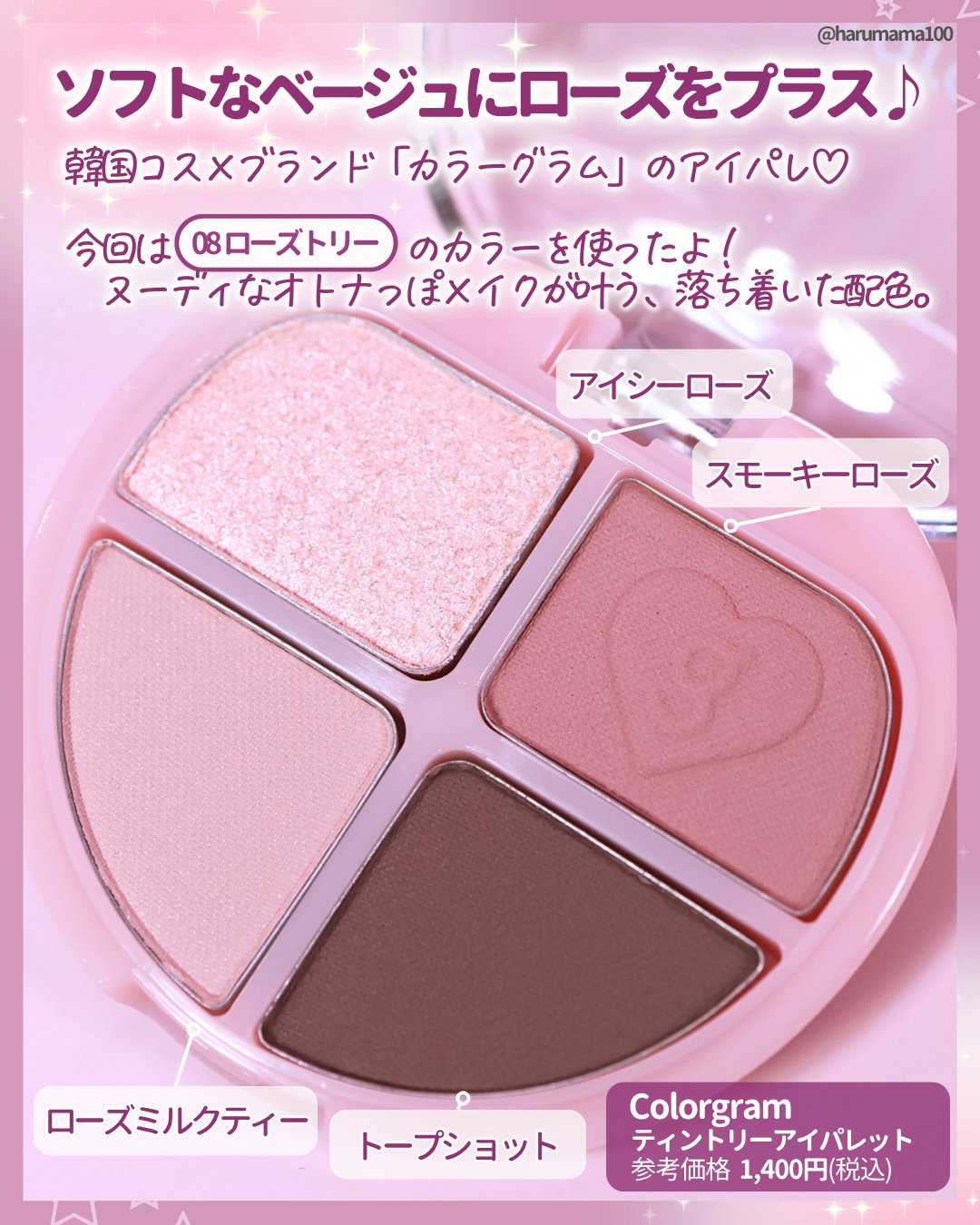 ティントリーアイパレット/Colorgram/アイシャドウパレットを使ったクチコミ（2枚目）