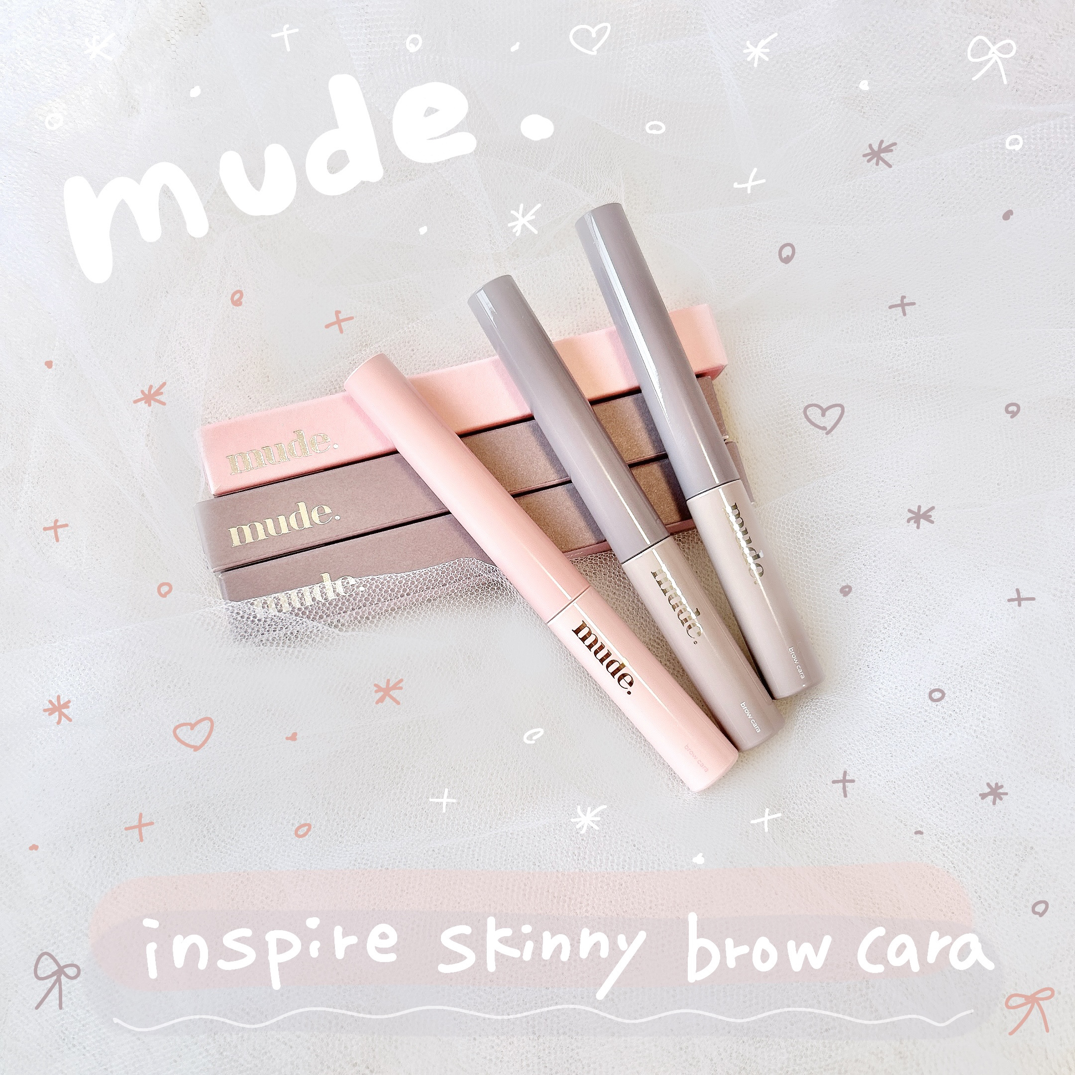 インスパイアスキニーブロウカラ/mude./眉マスカラを使ったクチコミ（1枚目）
