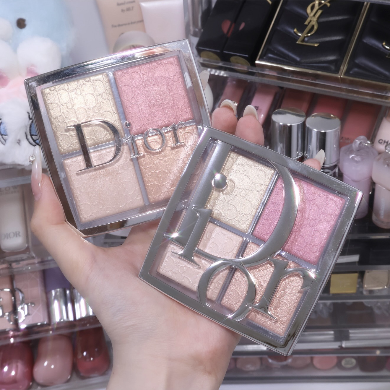 ディオール バックステージ フェイス グロウ パレット 004 ローズ ゴールド/Dior/ハイライトを使ったクチコミ（1枚目）