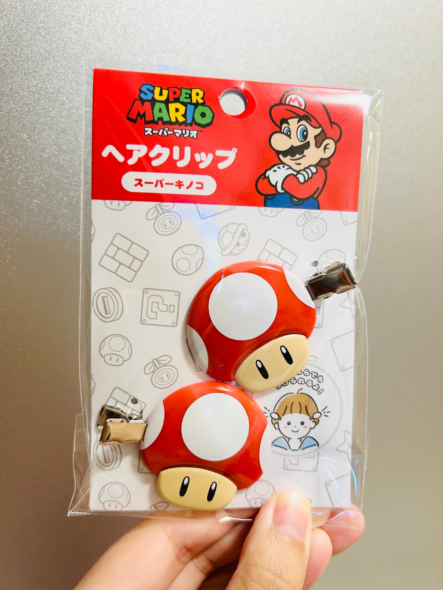 あまてら@フォロバ on LIPS 「スーパーマリオ ヘアクリップ スーパーキノコ 税込770円ごく..」(3枚目)