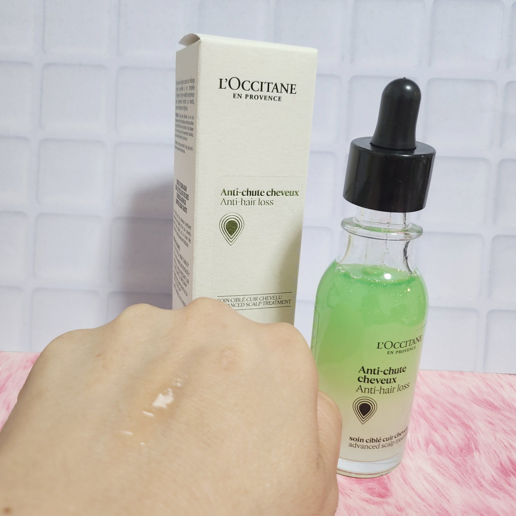 薬用 メディカル アンチヘアロスセラム/L'OCCITANE/頭皮ローションを使ったクチコミ（3枚目）