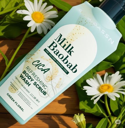 シカ リフレッシング ボディ スクラブ ウォッシュ/ミルクバオバブ/ボディスクラブを使ったクチコミ(3枚目)