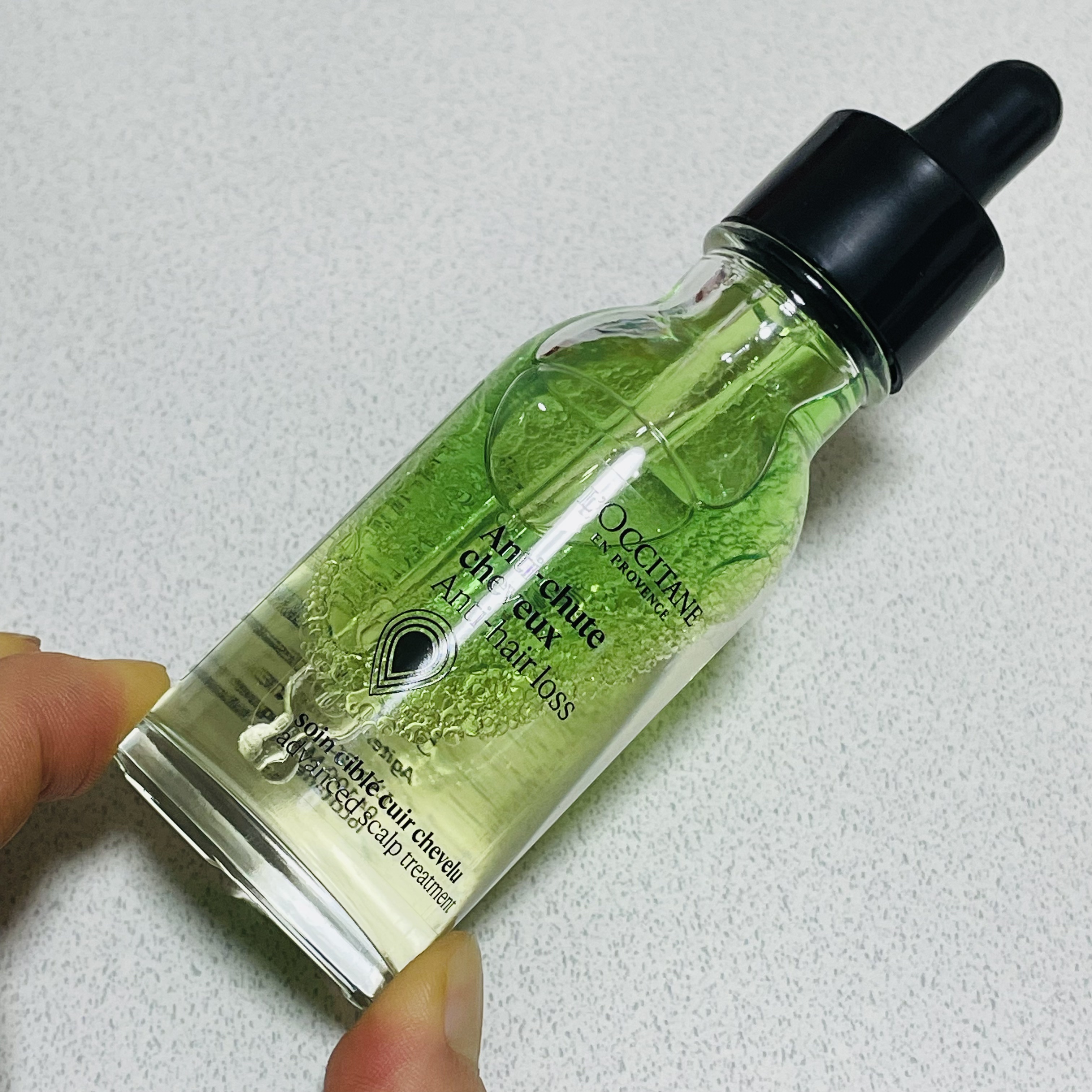 薬用 メディカル アンチヘアロスセラム/L'OCCITANE/頭皮ローションを使ったクチコミ（3枚目）