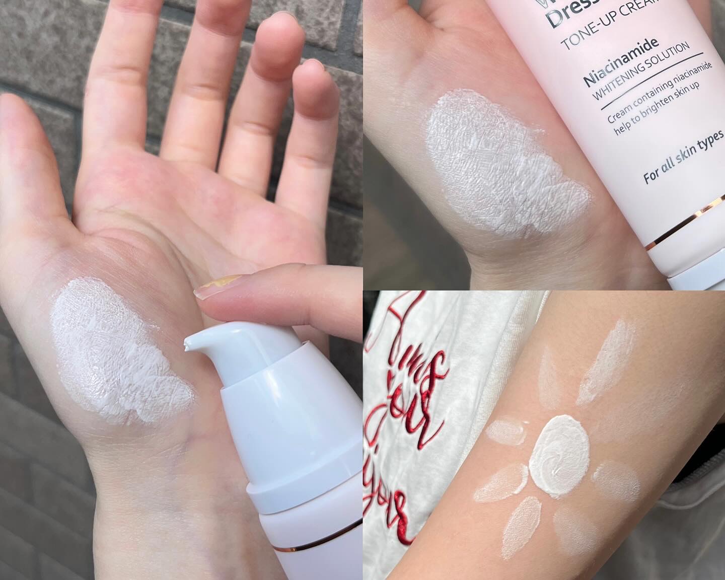 ホワイトニングドレストーンアップクリーム/COSNORI/化粧下地を使ったクチコミ（3枚目）