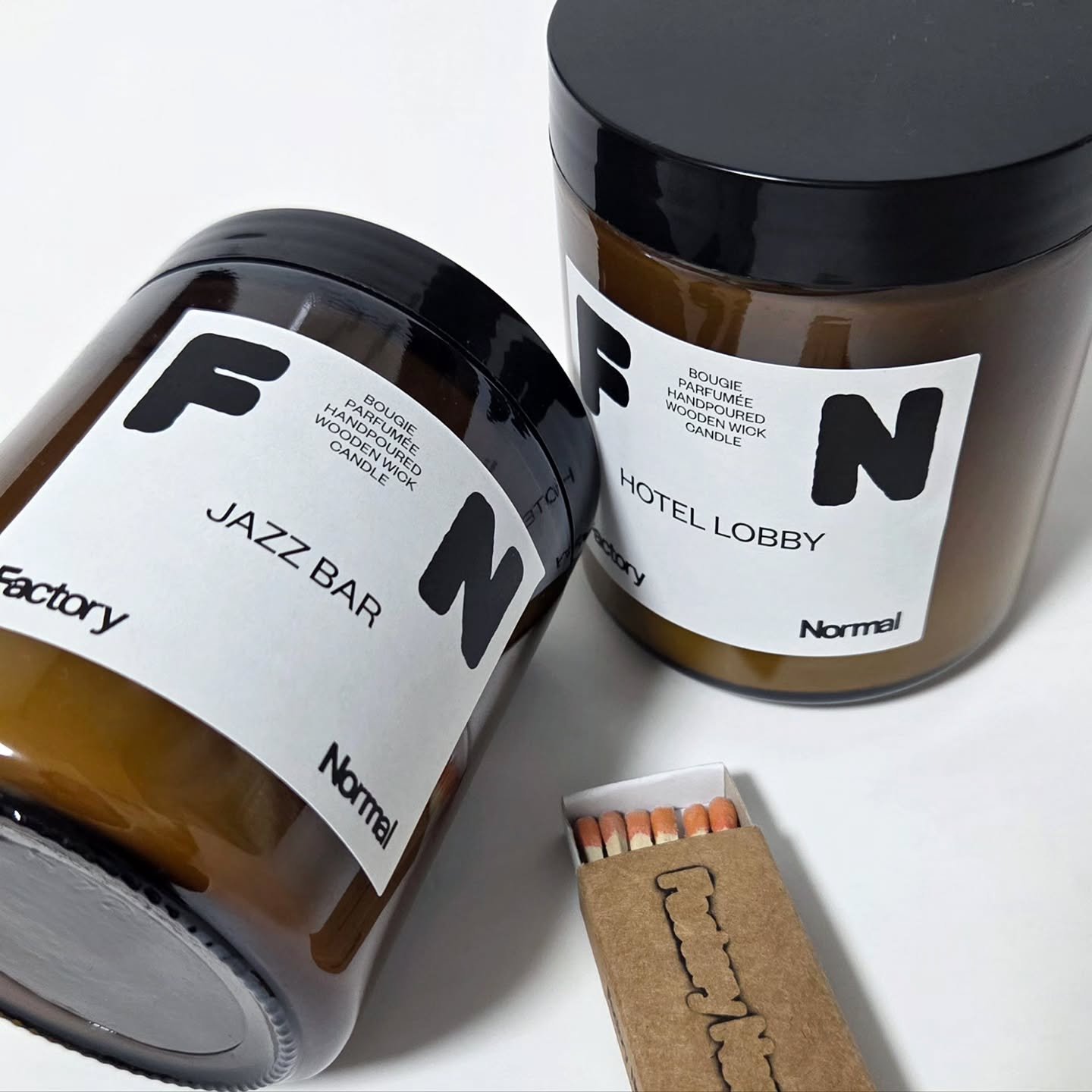 茶色い瓶 ウッド芯 キャンドル HOTELLOBBY/Factory Normal/アロマキャンドルを使ったクチコミ（2枚目）