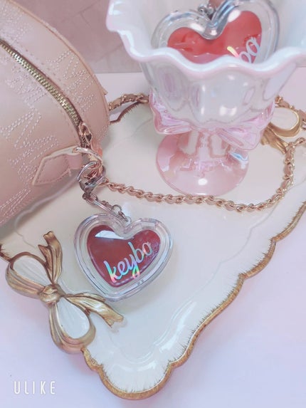 ハートキーリング リップ&チーク/keybo/口紅を使ったクチコミ(4枚目)